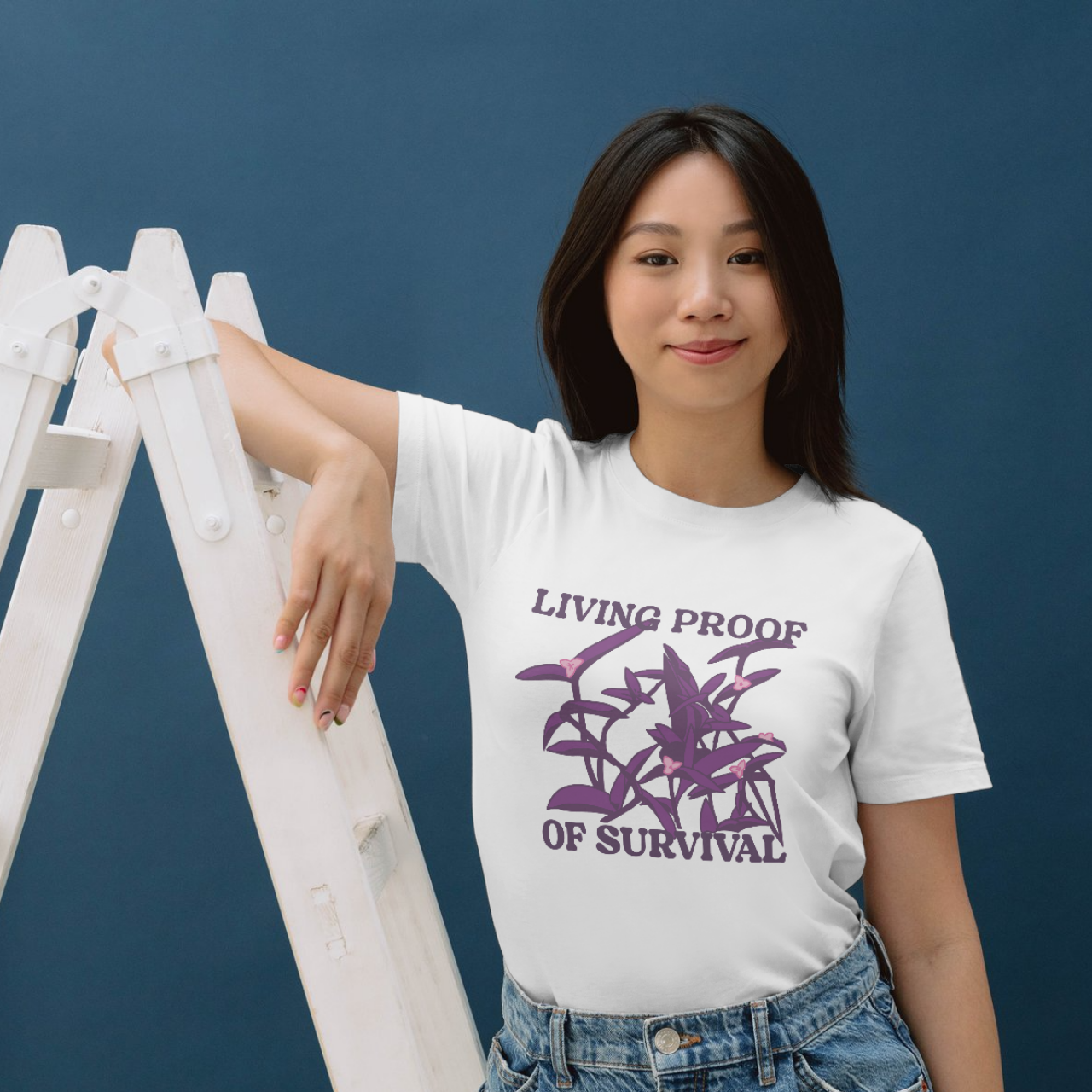 Living Proof of Survival Softstyle T-Shirt – Wandering Jew Design for Subtle Jewish Pride product thumbnail image