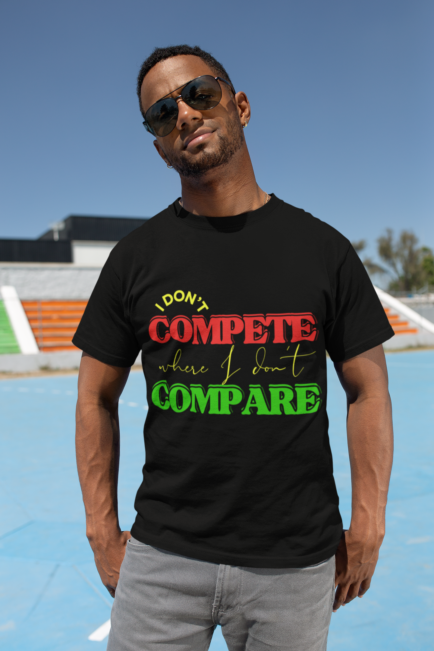 I Don't Compete, Where I Don't Compare, Self Love T-Shirt, Melanin T-Shirts for Black Women, Black Girl Magic, 