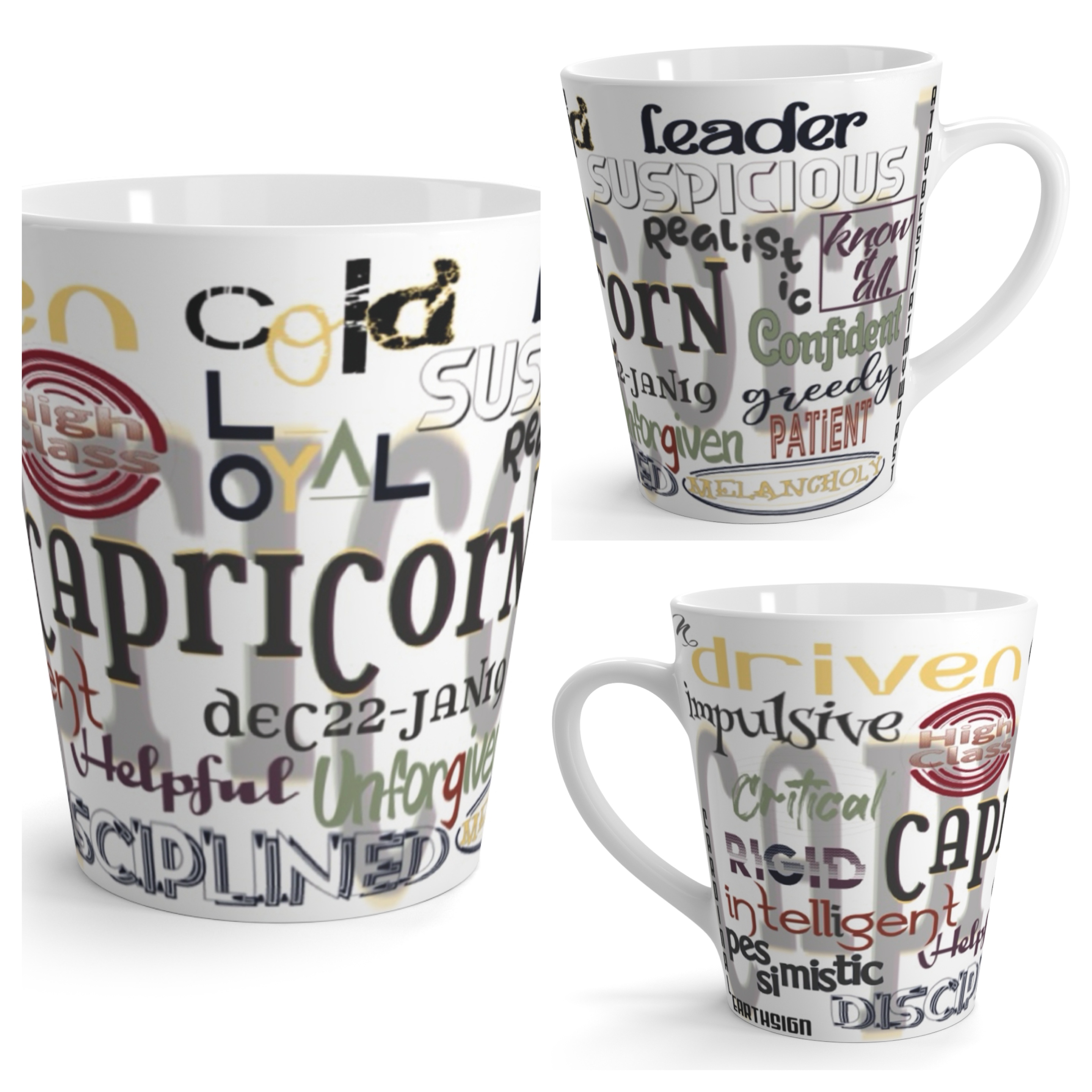 Capricorn Trait Latte Mug 12oz Capricorn Trait Latte Mug 12oz