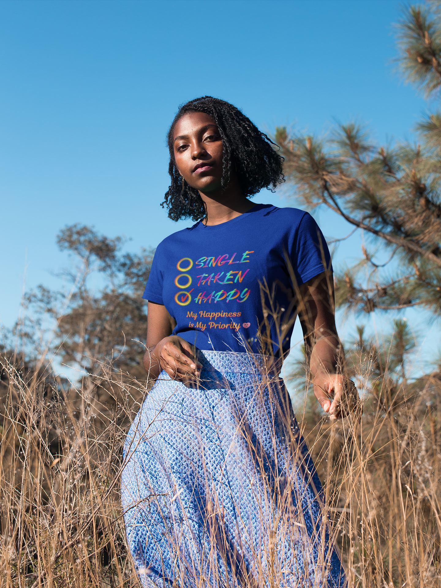 My Happiness is My Priority, Unisex Midweight T-shirt, Valentine to Myself T-Shirt, Valentine T-Shirt, Self-Love T-Shirts, Taken, Single Happy product thumbnail image