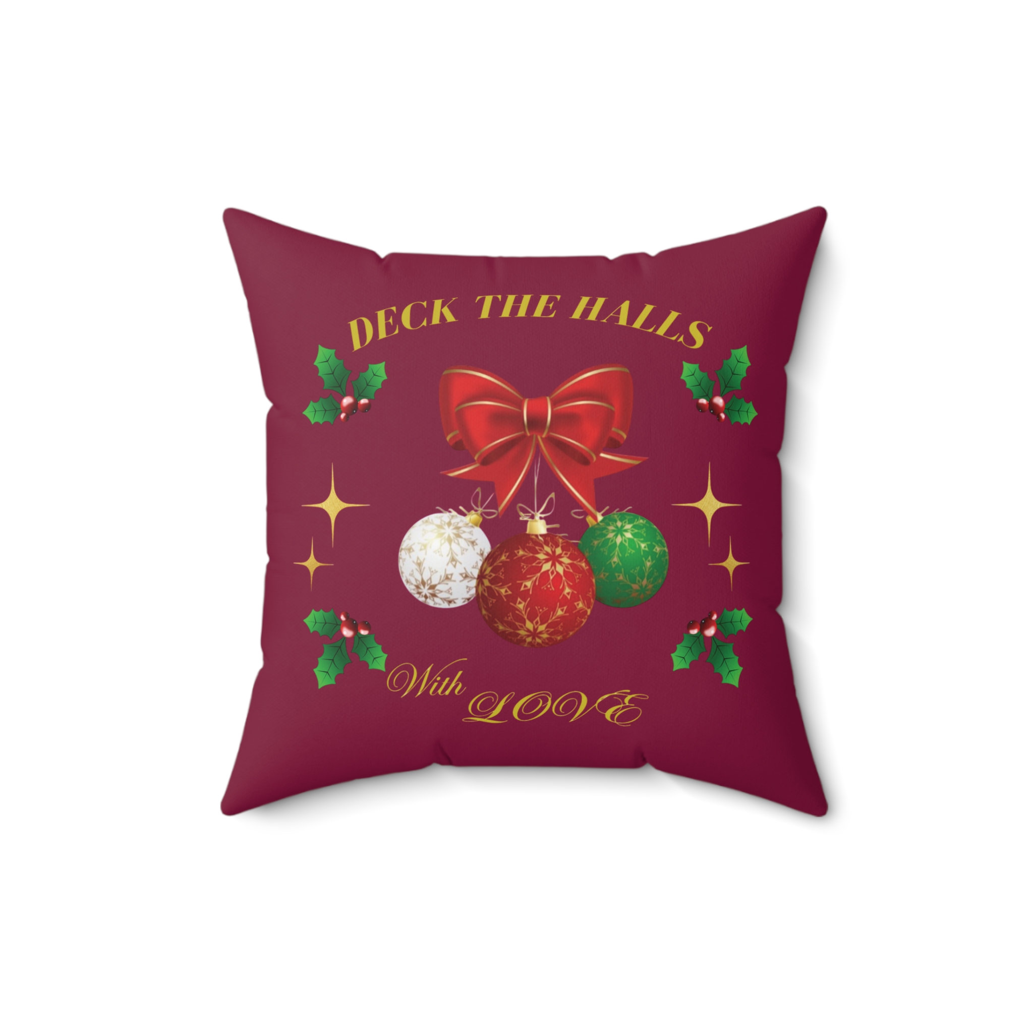 Christmas Home Decor Spun Pillow (LOVE) product thumbnail image Christmas Home Decor Spun Pillow (LOVE) product thumbnail image