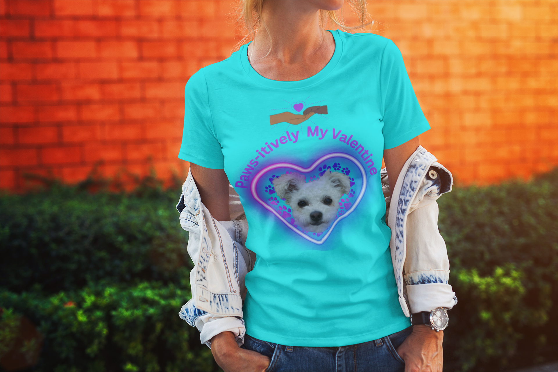 Paws-itively My Valentine a Personalized T-Shirt for Pet Lovers, Unisex Jersey T-Shirt, A Must Have for Pet Lovers product thumbnail image