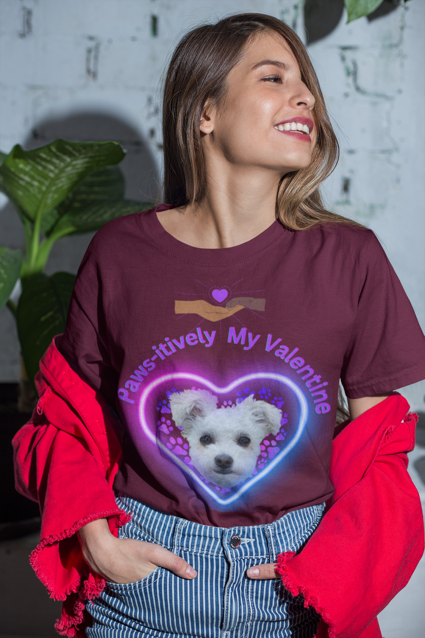 Paws-itively My Valentine a Personalized T-Shirt for Pet Lovers, Unisex Jersey T-Shirt, A Must Have for Pet Lovers product thumbnail image