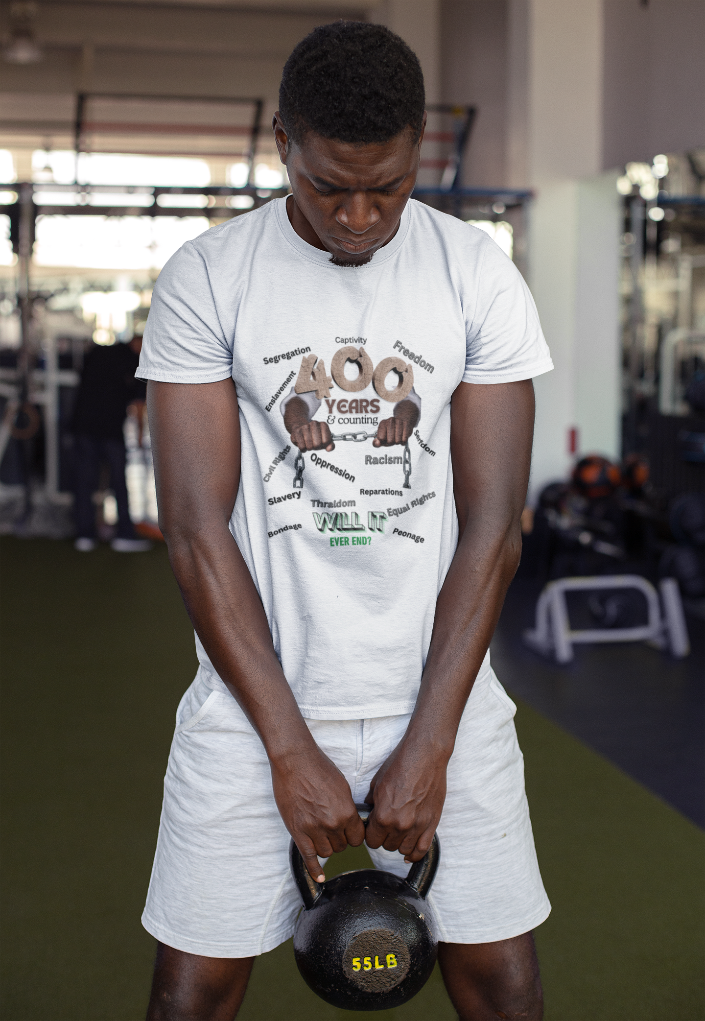400 Years: Will It Ever End? Unisex Soft Style T-Shirt, Black History T-Shirts, Black Empowerment Tees, CRT Clothing, History Can't Be Erased product thumbnail image