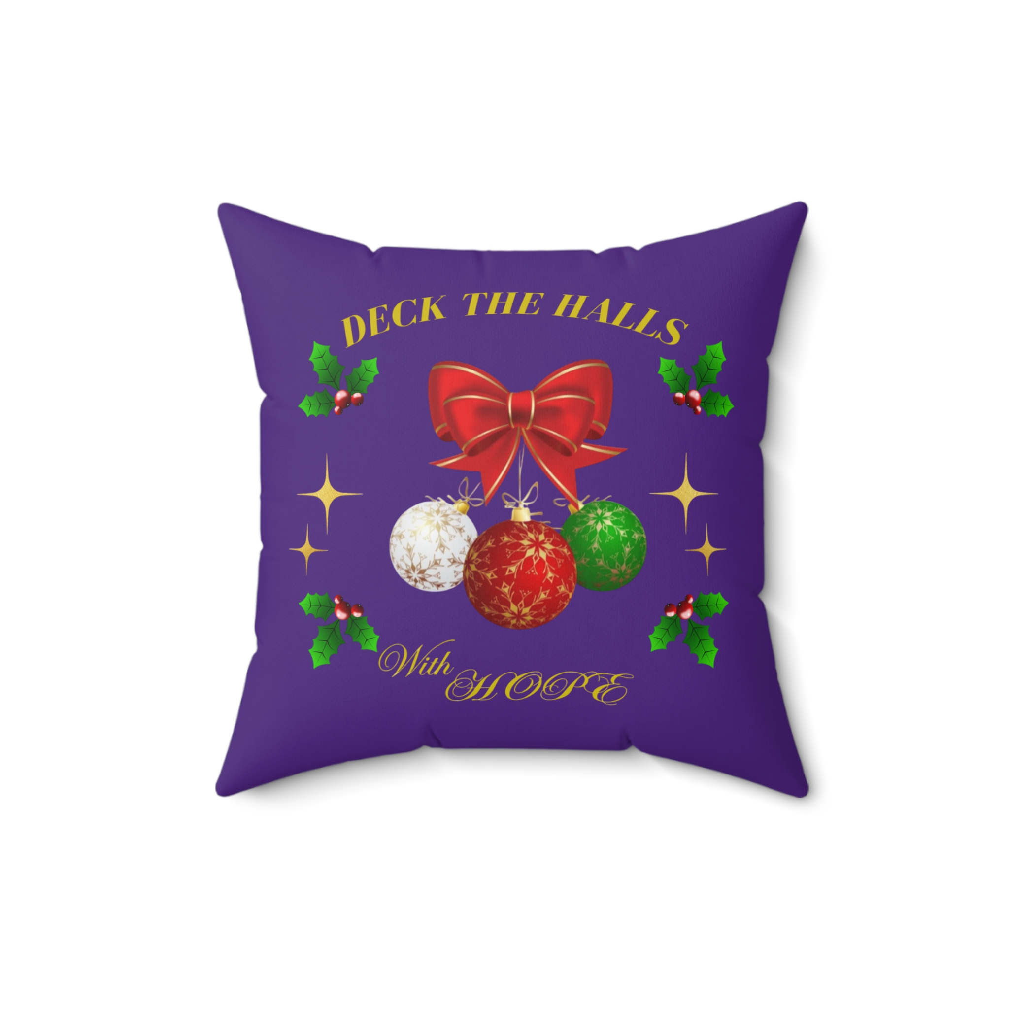 Christmas Custom Spun Polyester Pillow. (HOPE) product thumbnail image Christmas Custom Spun Polyester Pillow. (HOPE) product thumbnail image