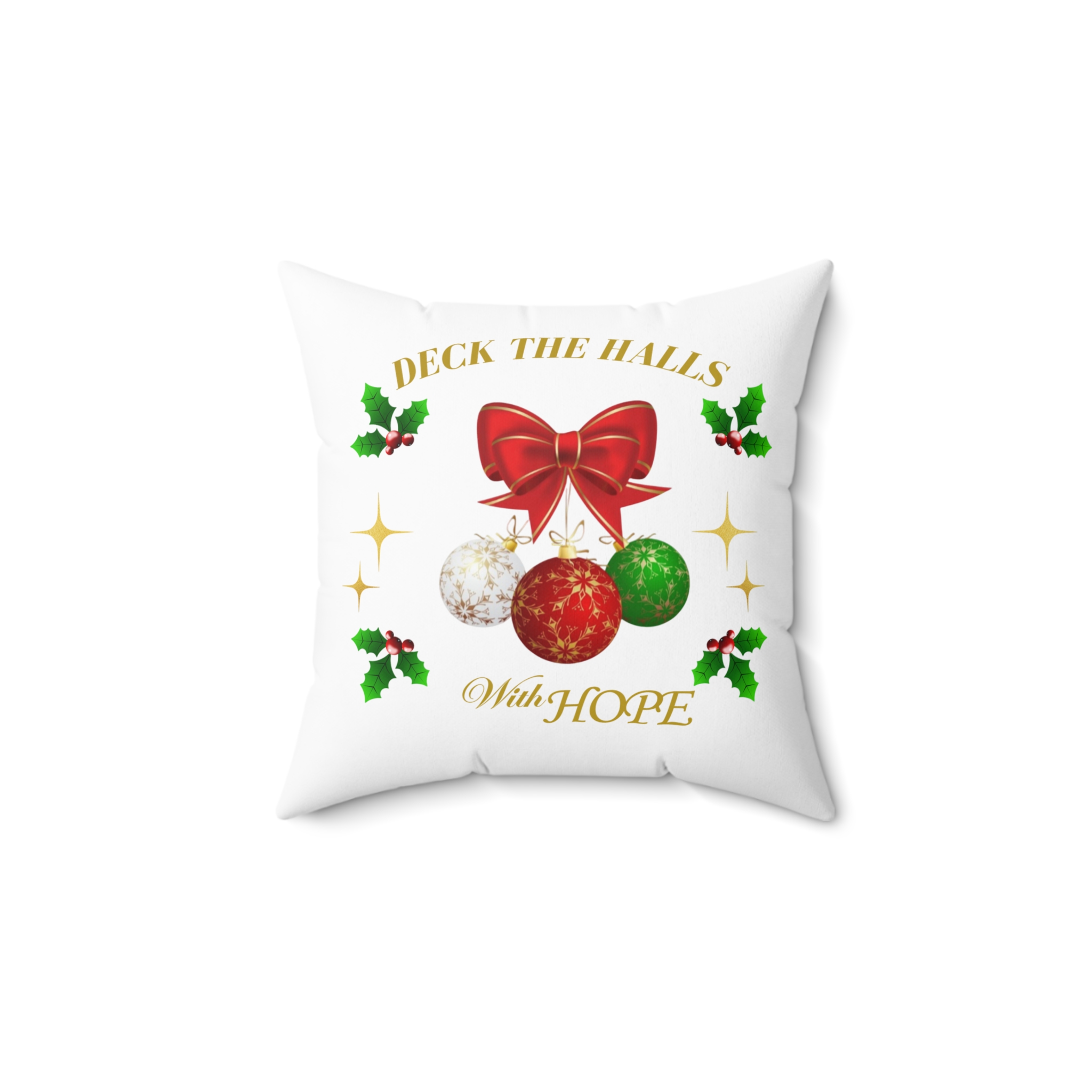 Christmas Custom Spun Polyester Pillow. (HOPE) Christmas Custom Spun Polyester Pillow. (HOPE)