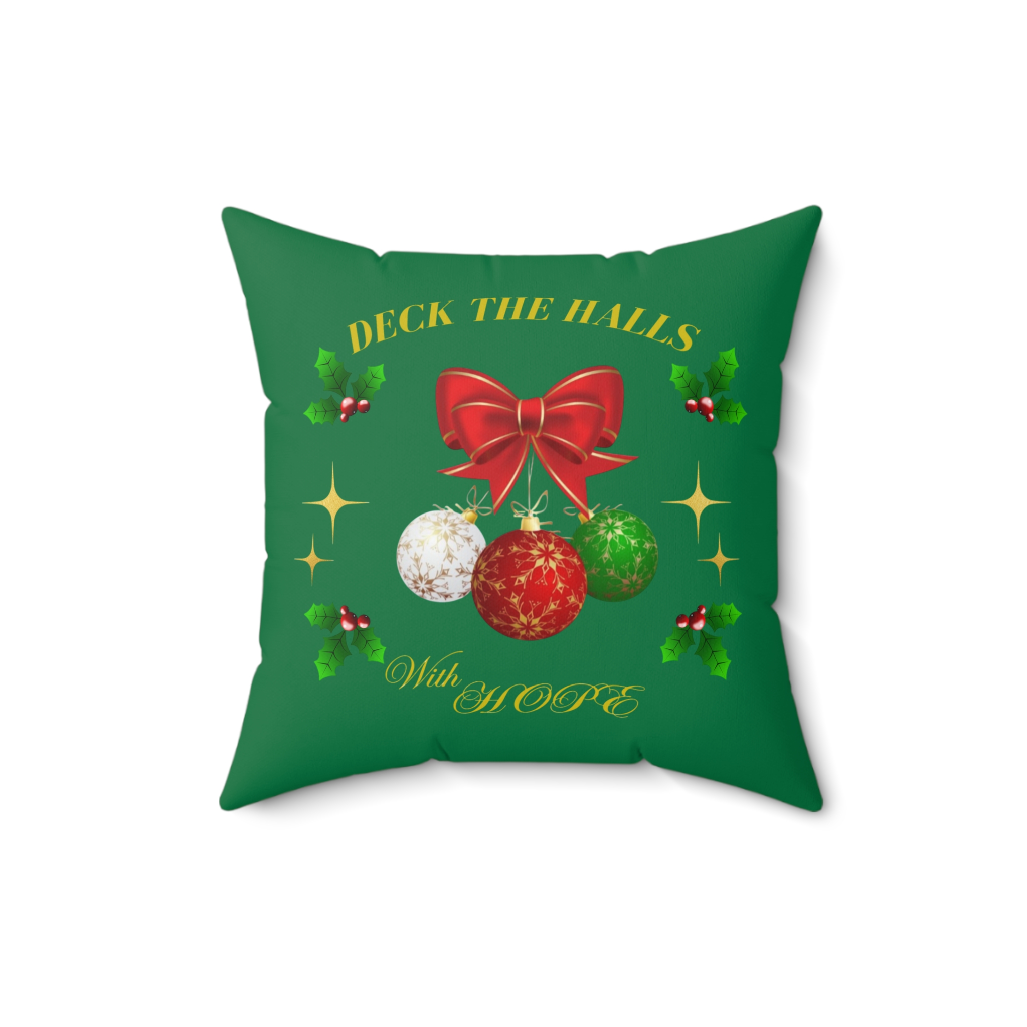 Christmas Custom Spun Polyester Pillow. (HOPE) product thumbnail image Christmas Custom Spun Polyester Pillow. (HOPE) product thumbnail image