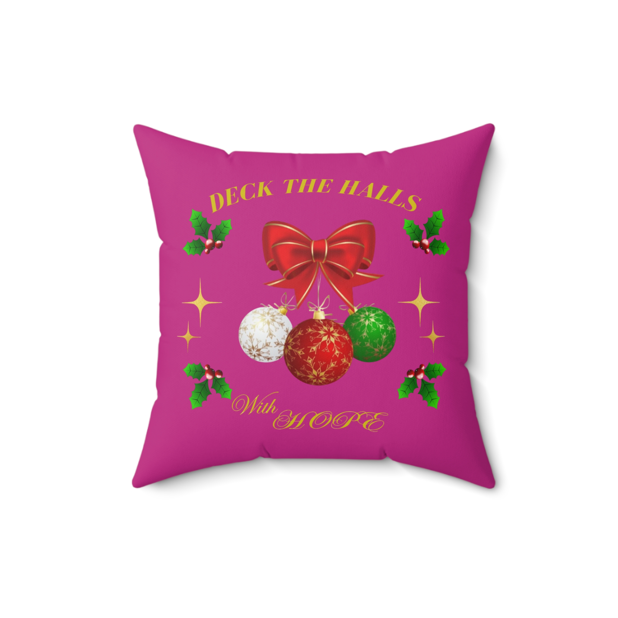 Christmas Custom Spun Polyester Pillow. (HOPE) product thumbnail image Christmas Custom Spun Polyester Pillow. (HOPE) product thumbnail image