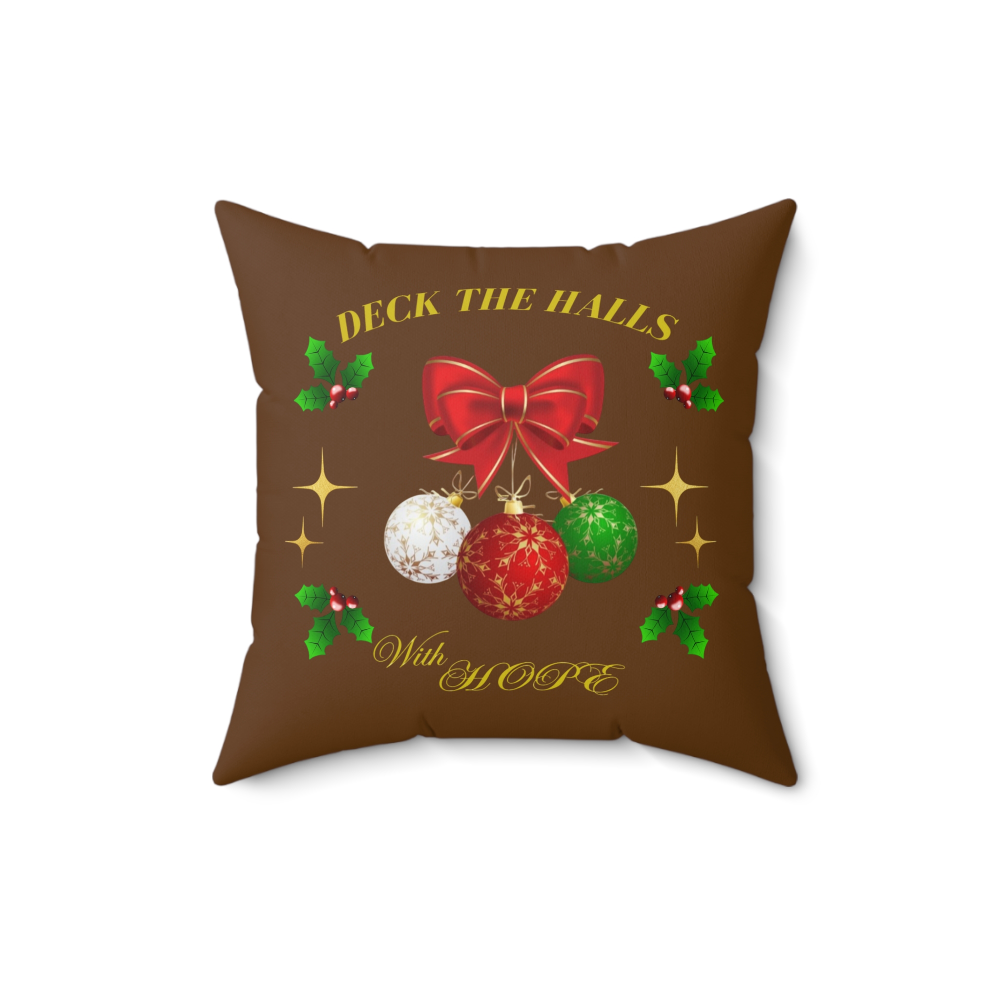 Christmas Custom Spun Polyester Pillow. (HOPE) product thumbnail image Christmas Custom Spun Polyester Pillow. (HOPE) product thumbnail image