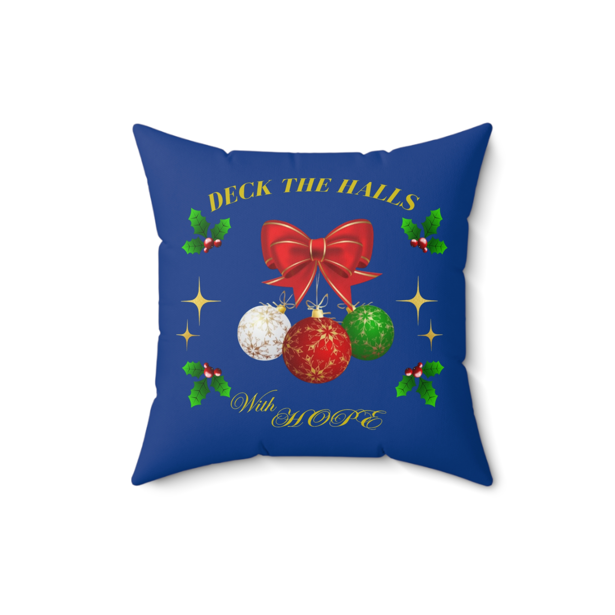 Christmas Custom Spun Polyester Pillow. (HOPE) product thumbnail image Christmas Custom Spun Polyester Pillow. (HOPE) product thumbnail image