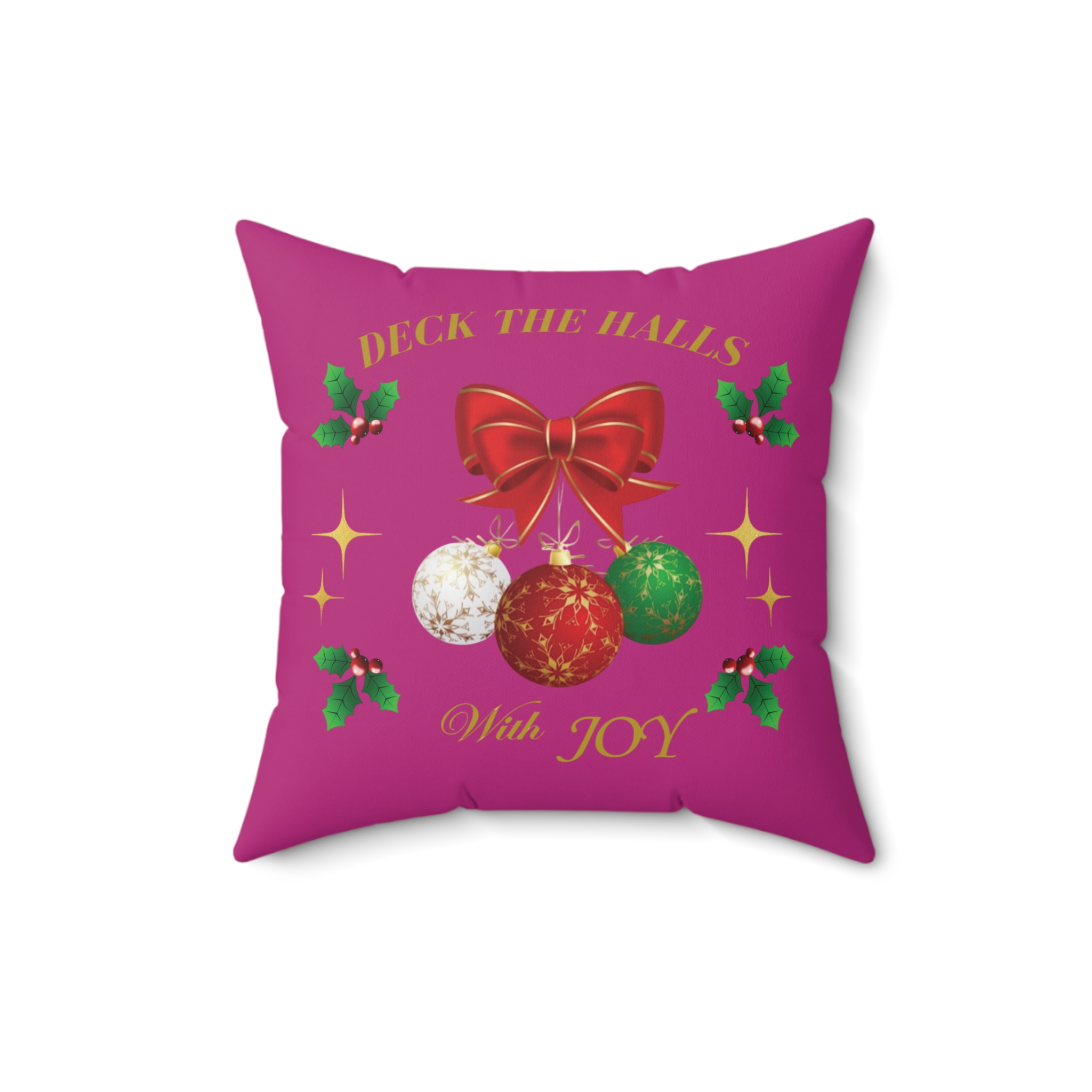 Custom Christmas Spun Home Decor Pillow (JOY) product thumbnail image Custom Christmas Spun Home Decor Pillow (JOY) product thumbnail image