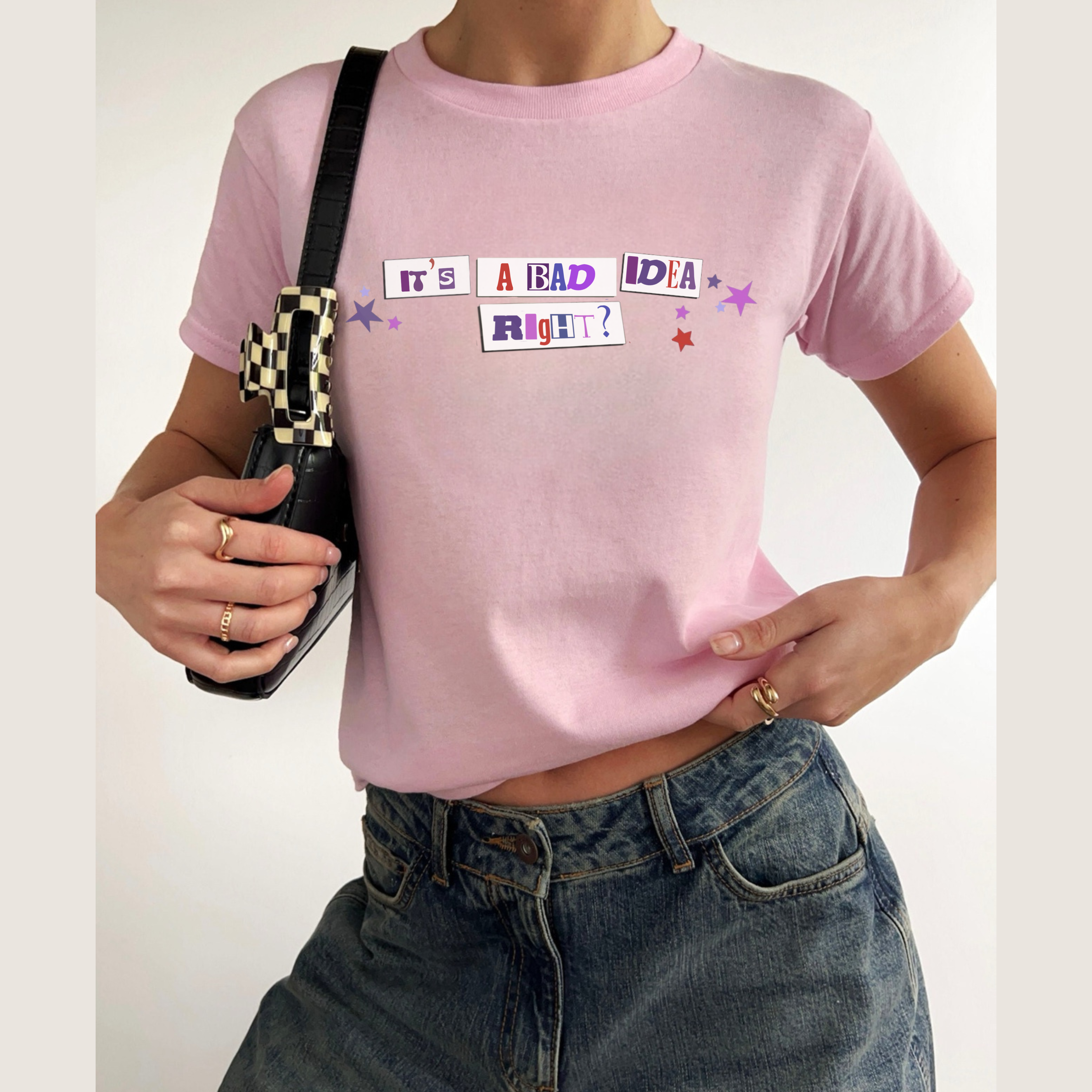 Olivia Rodrigo Its A Bad Idea Right, GUTS Album Tour Merch, Olivia Rodrigo Fan, Spill Your Guts, All American Y2K Heavy Cotton Baby Tee product thumbnail image