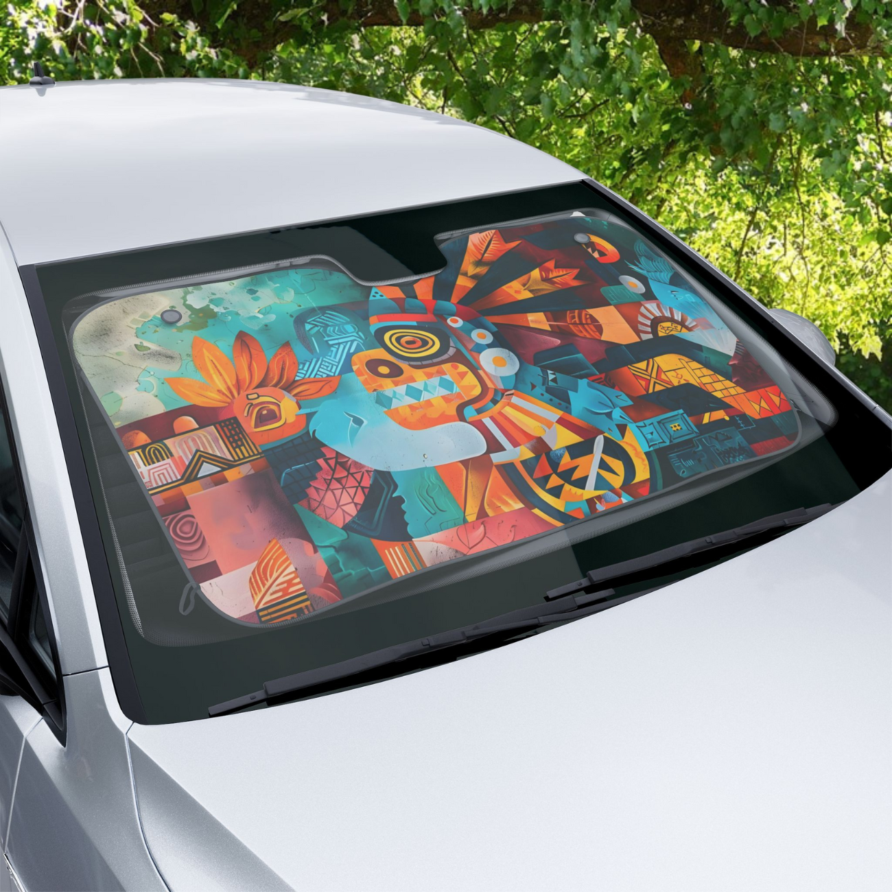 Huitzilopochtli Aztec God Car Sun Shade Huitzilopochtli Aztec God Car Sun Shade