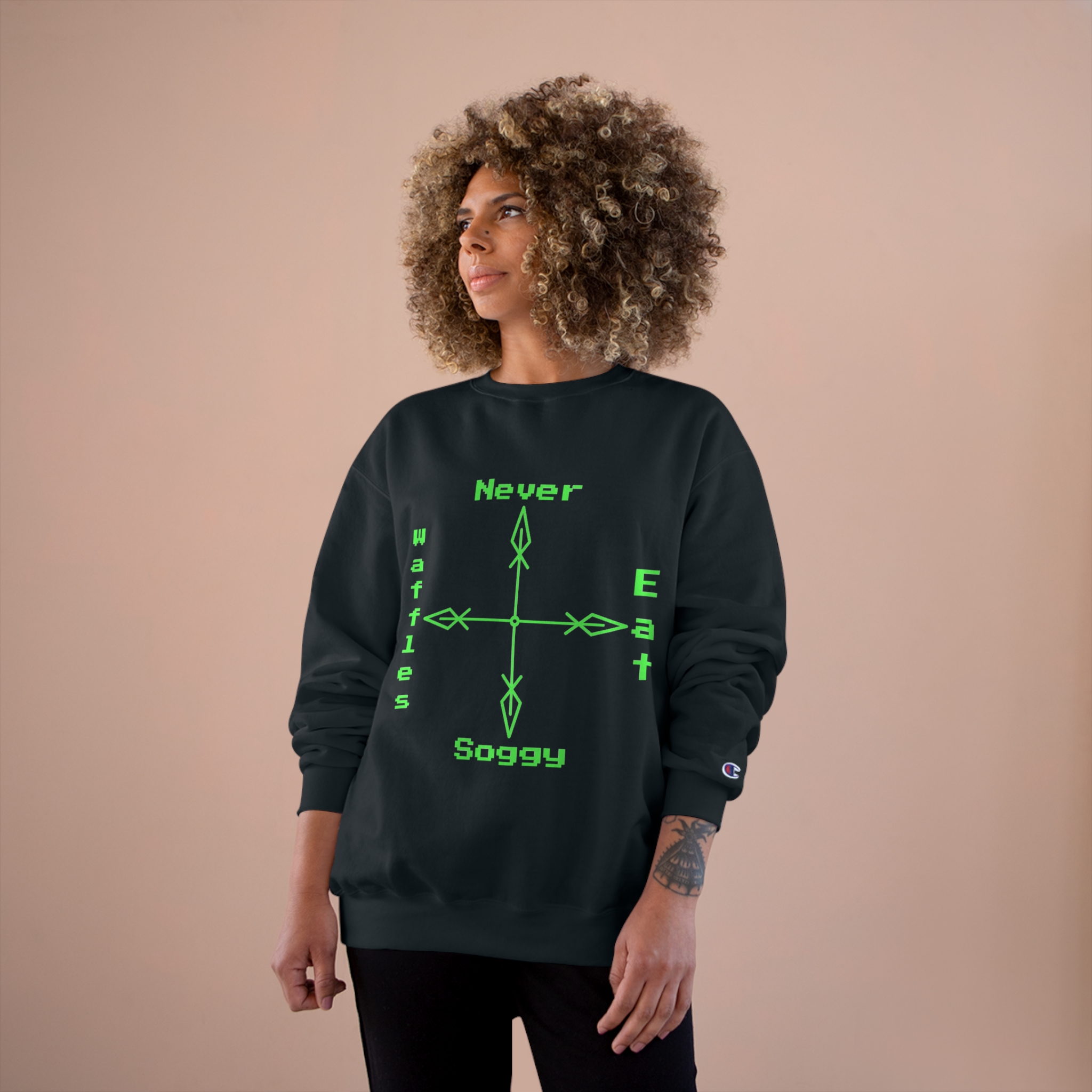 Never Eat Soggy Waffles Champion Crewneck product thumbnail image