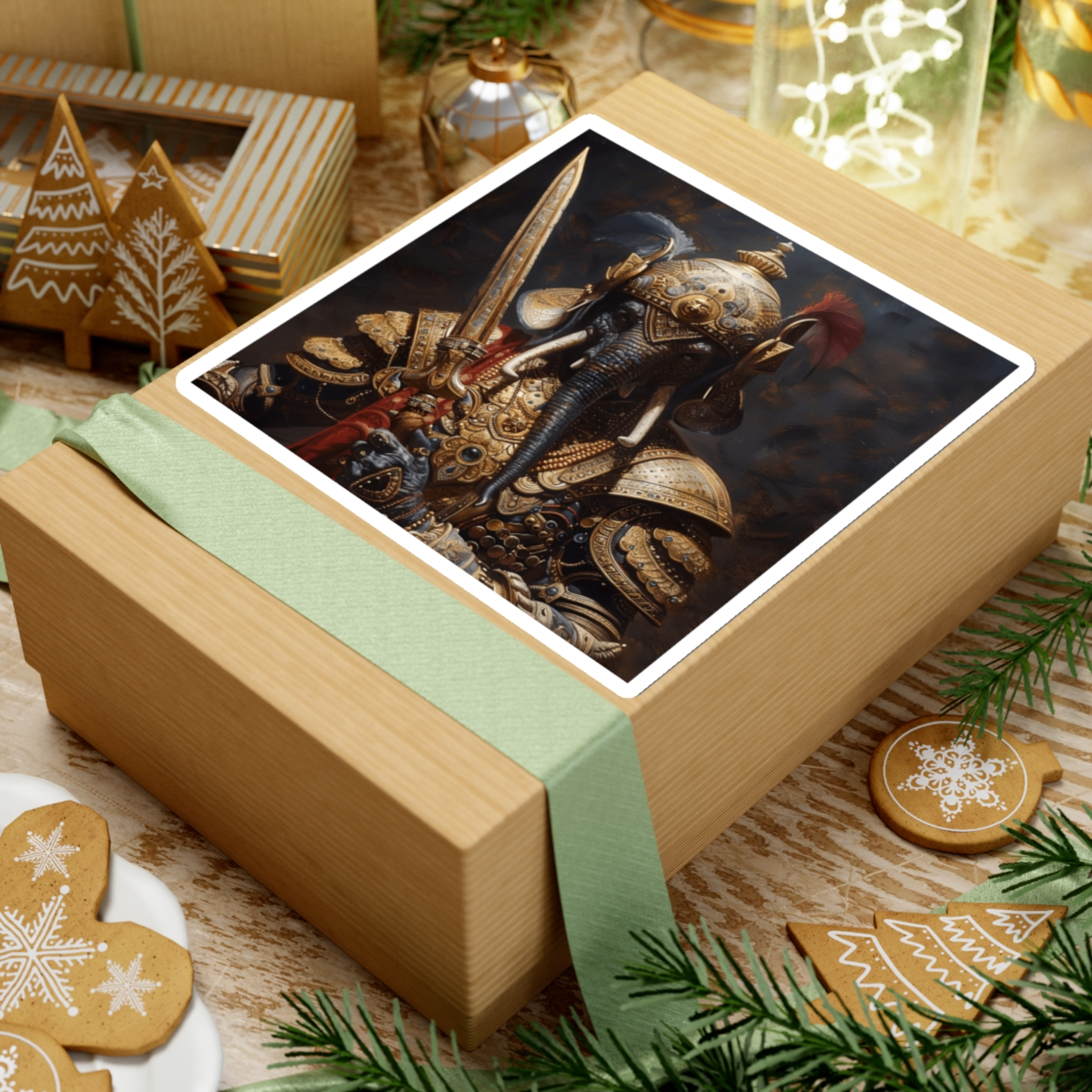 Hindu Elephant Warrior Kiss-Cut Stickers product thumbnail image Hindu Elephant Warrior Kiss-Cut Stickers product thumbnail image