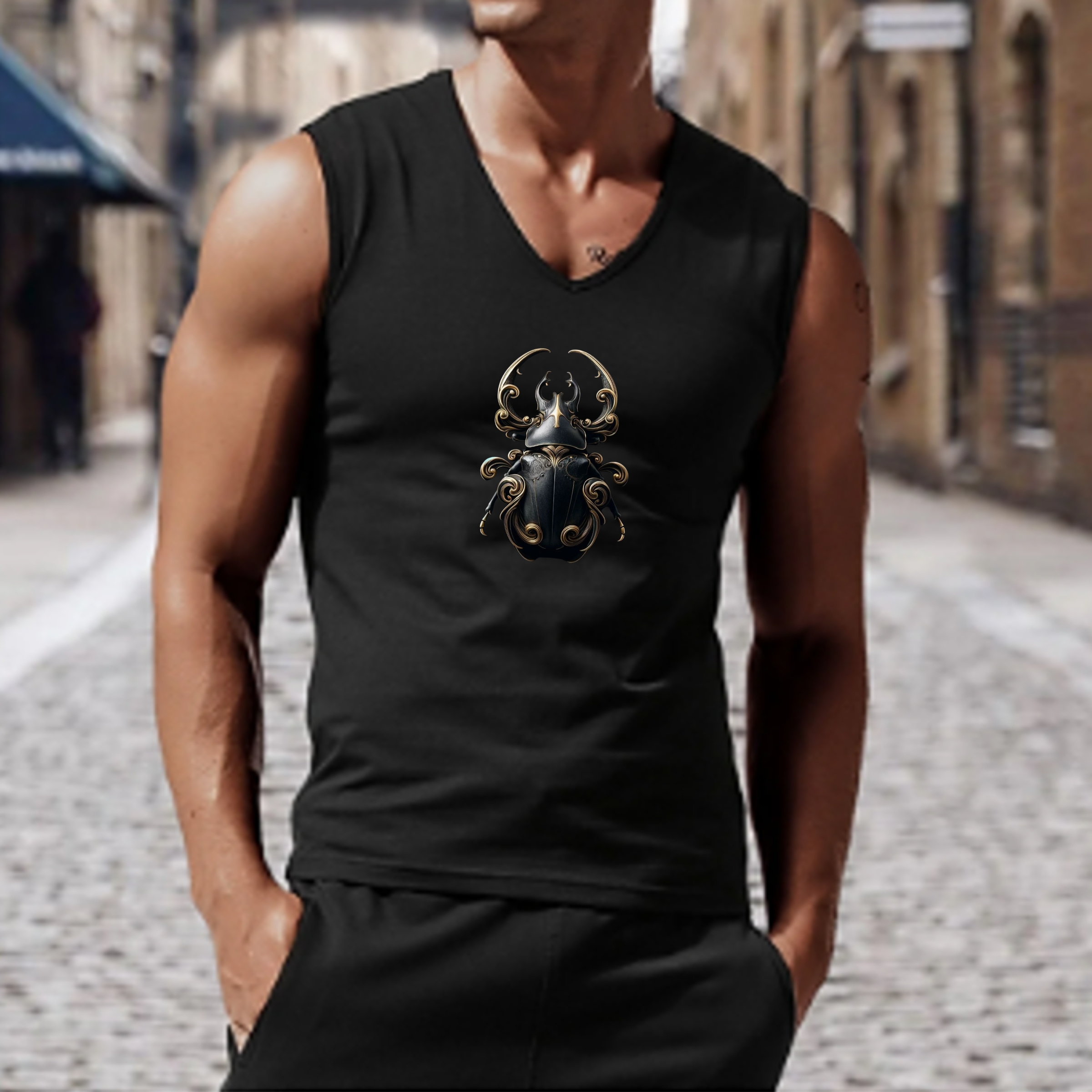 Ancient Egyptian Scarab Unisex Jersey Tank