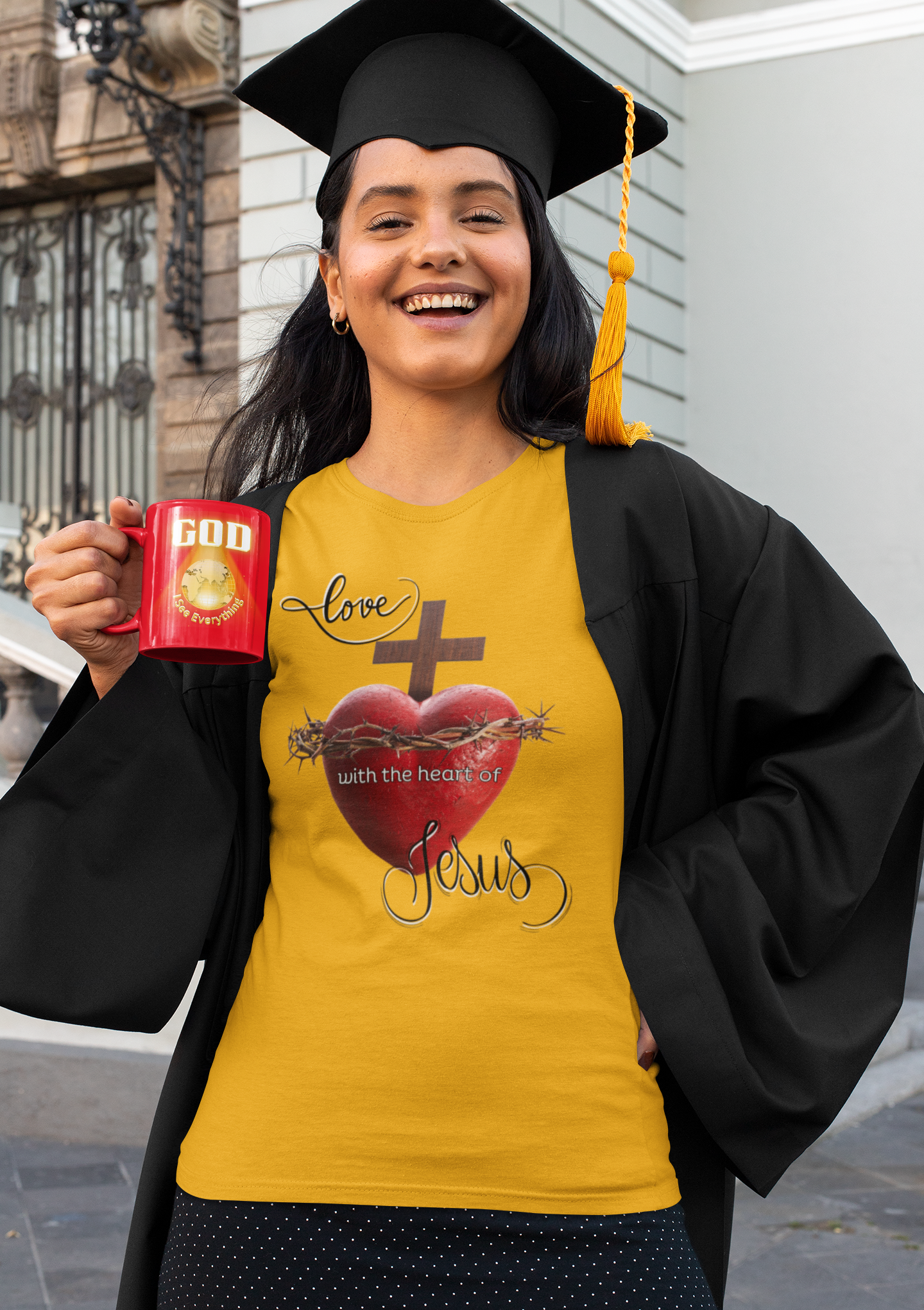 Religious T-Shirts for Men &amp; Women, Christian T-Shirts, Christian Gifts, Jesus Loves Shirts, Jesus T-Shirts, Religious Jesus T-Shirt, Unisex Jersey Short Sleeve Tee product thumbnail image