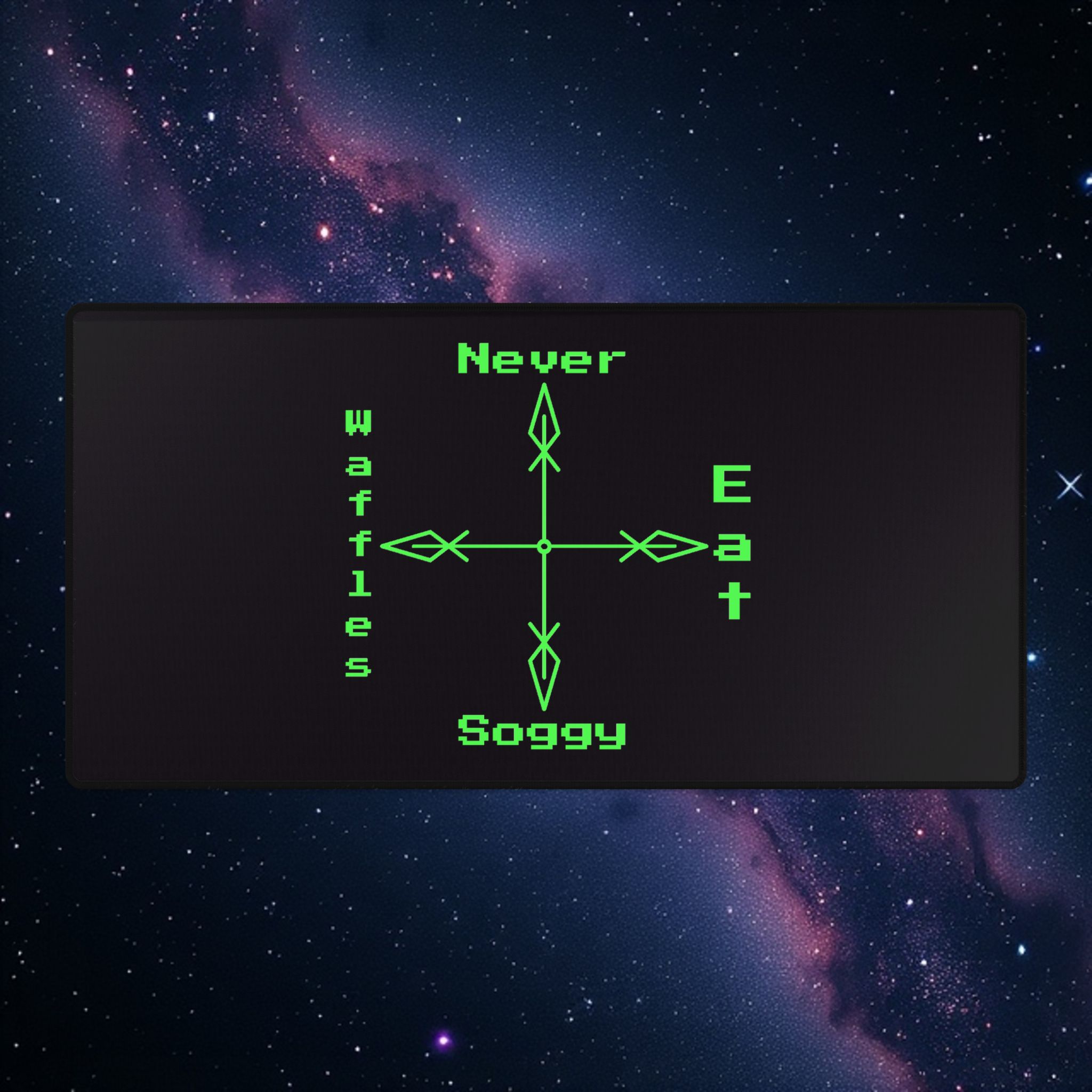 Never Eat Soggy Waffles Themed Desk Mat Never Eat Soggy Waffles Themed Desk Mat