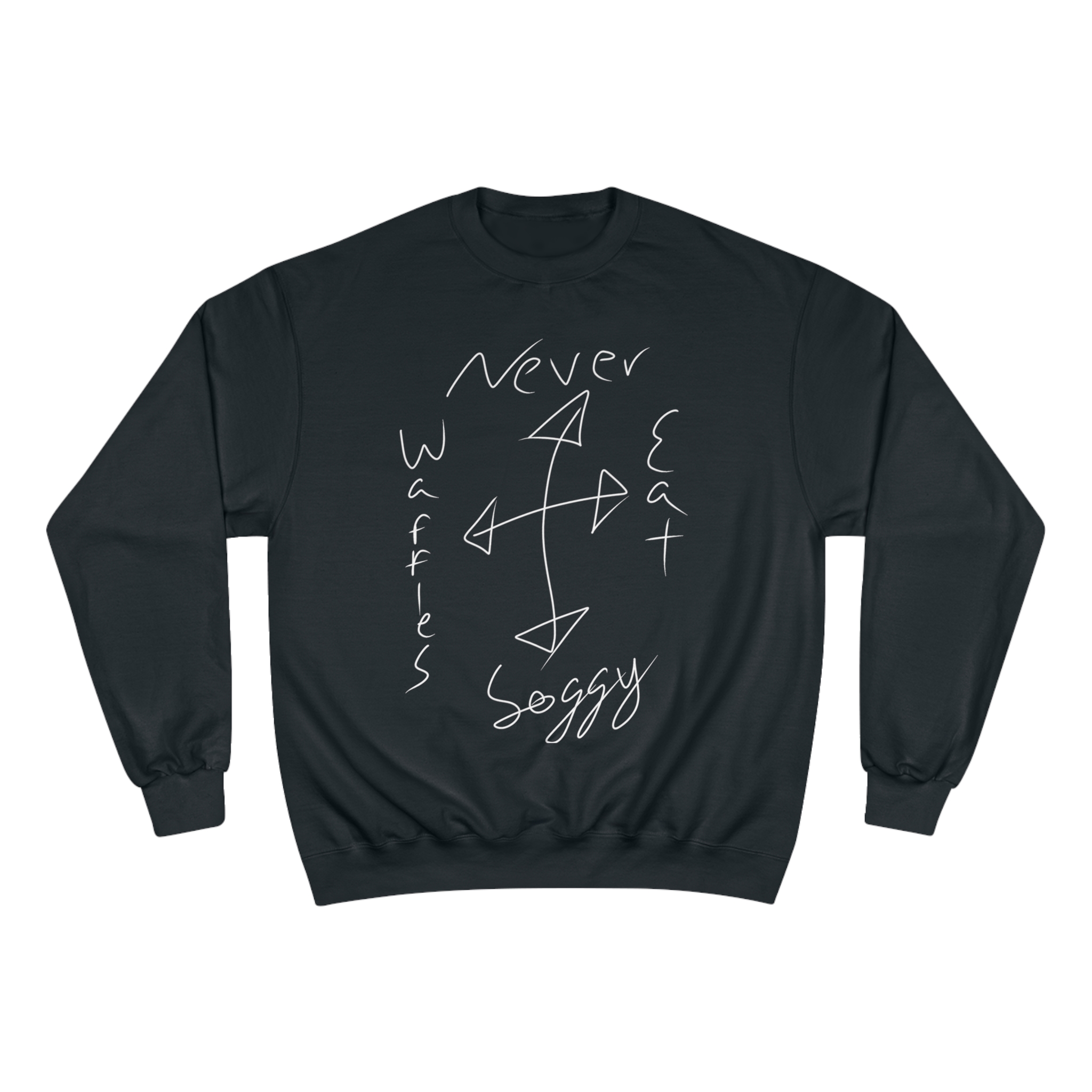 'Never Eat Soggy Waffles' x 'Nowhere to Go' Champion Crewneck product thumbnail image