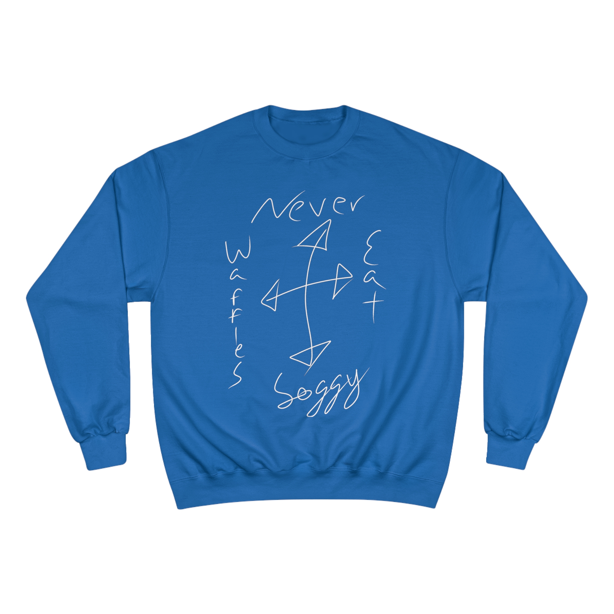 'Never Eat Soggy Waffles' x 'Nowhere to Go' Champion Crewneck product thumbnail image