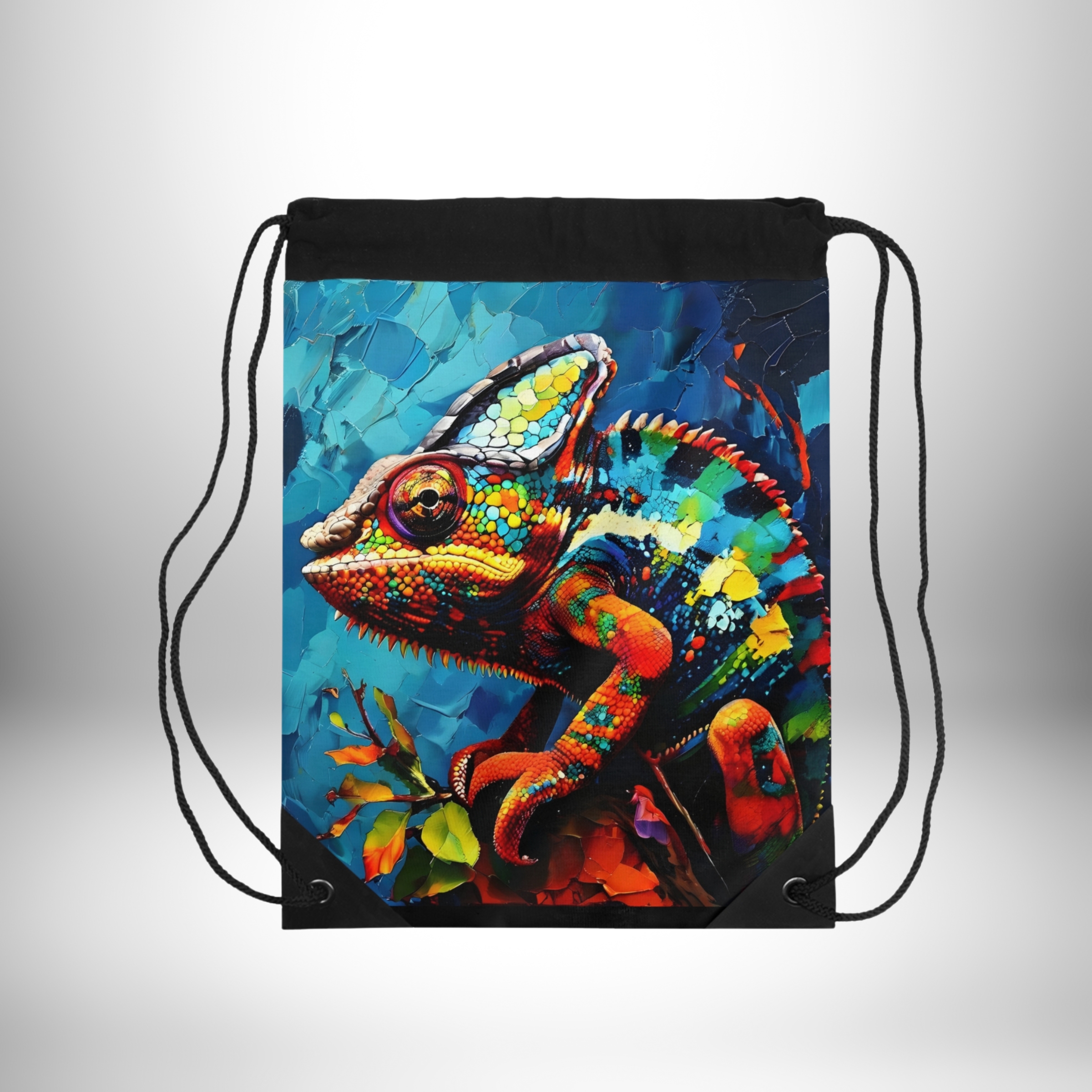 Colorful Chameleon Drawstring Bag product thumbnail image Colorful Chameleon Drawstring Bag product thumbnail image