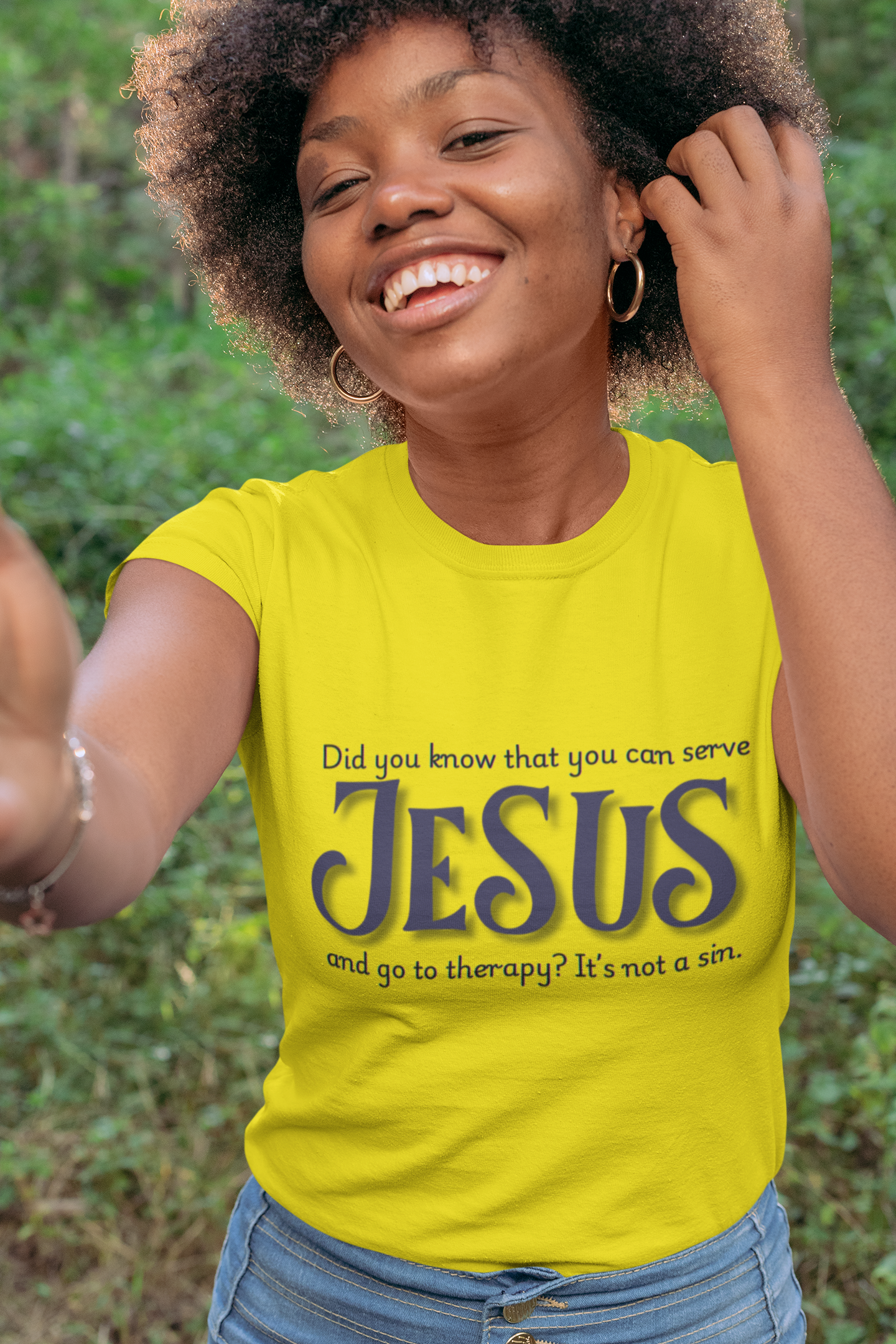 Religious Shirt for Gift, Religious Gift, Inspirational Shirt, Jesus T-Shirt, Christian T-Shirt, Jesus is Love, Unisex, Therapy Shirt, Mental Health Tees product thumbnail image