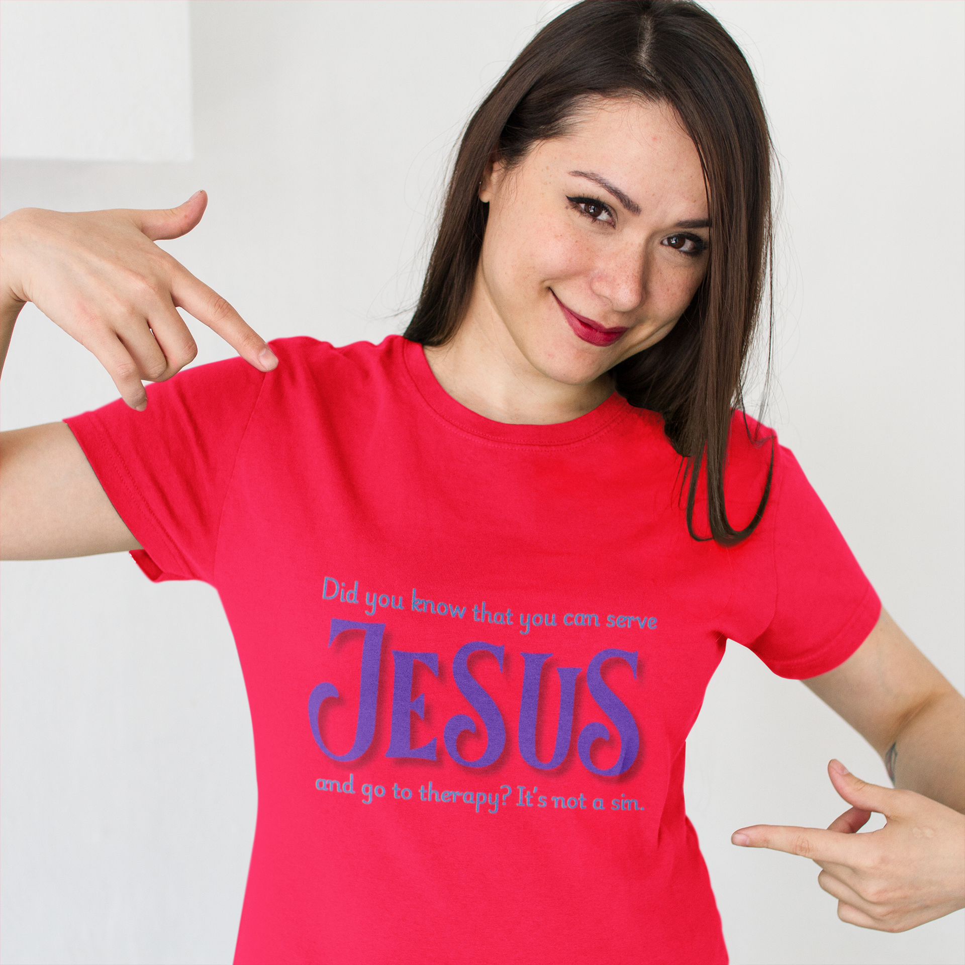 Religious Shirt for Gift, Religious Gift, Inspirational Shirt, Jesus T-Shirt, Christian T-Shirt, Jesus is Love, Unisex, Therapy Shirt, Mental Health Tees product thumbnail image