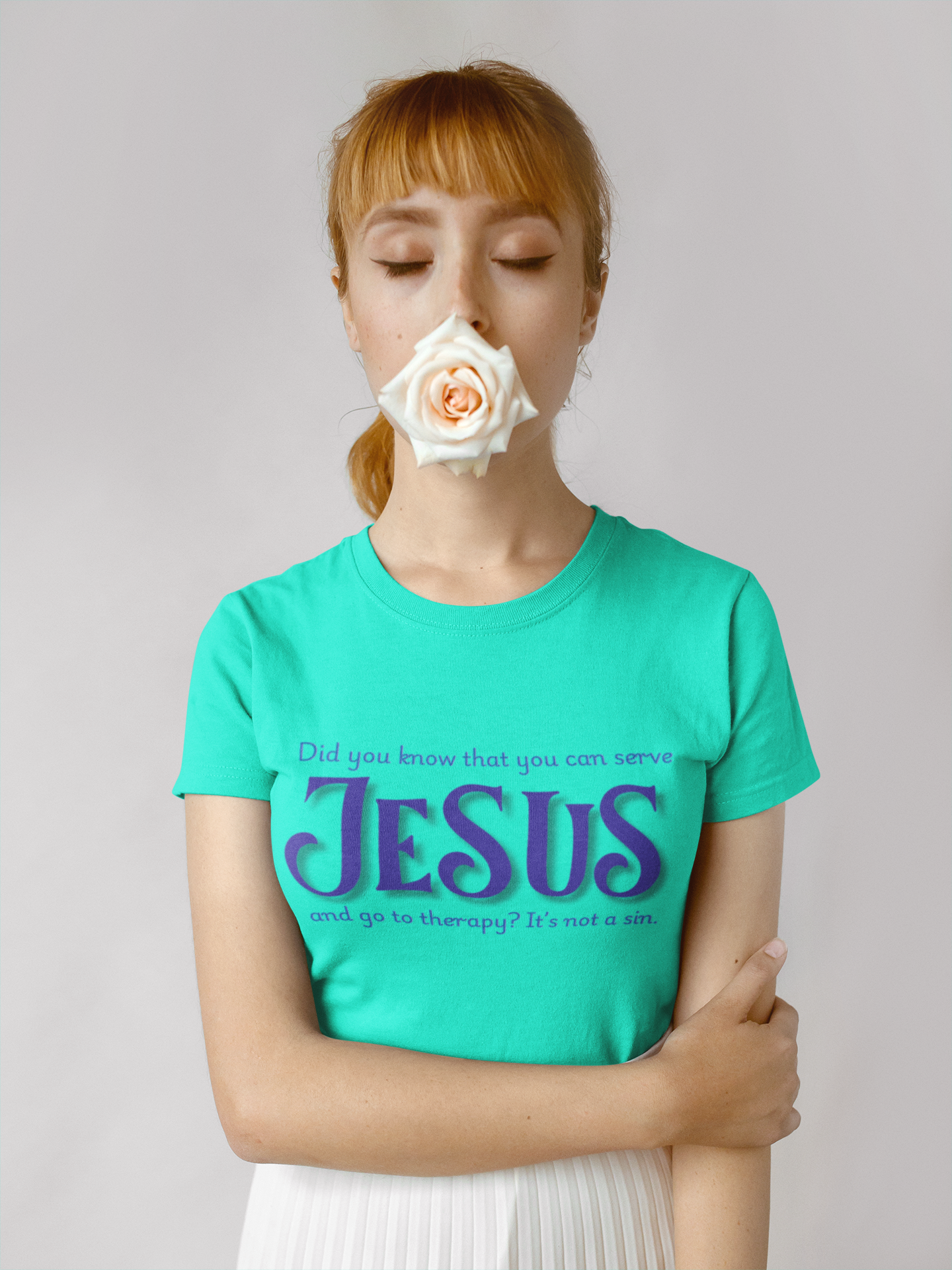 Religious Shirt for Gift, Religious Gift, Inspirational Shirt, Jesus T-Shirt, Christian T-Shirt, Jesus is Love, Unisex, Therapy Shirt, Mental Health Tees product thumbnail image