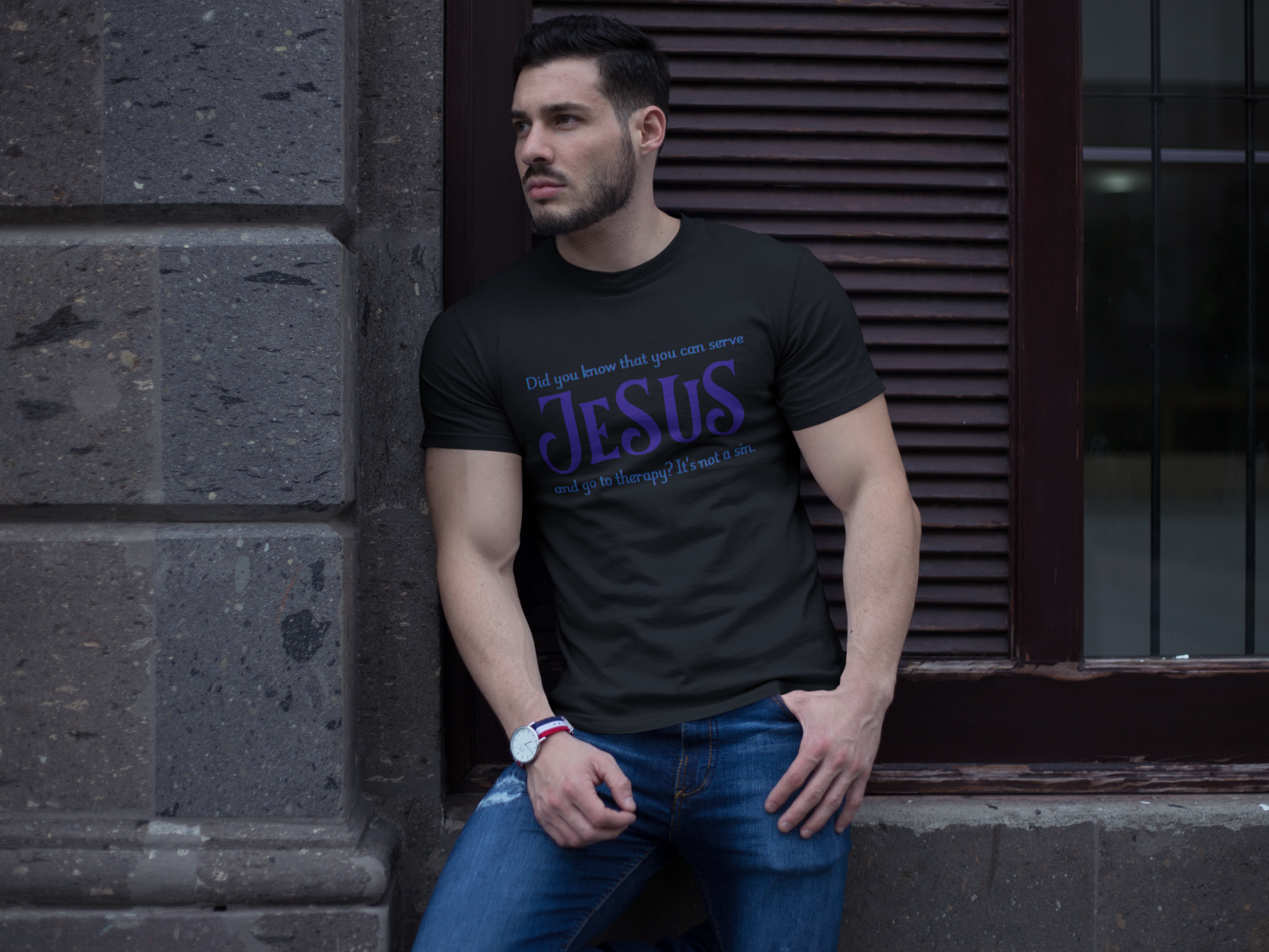 Religious Shirt for Gift, Religious Gift, Inspirational Shirt, Jesus T-Shirt, Christian T-Shirt, Jesus is Love, Unisex, Therapy Shirt, Mental Health Tees product thumbnail image