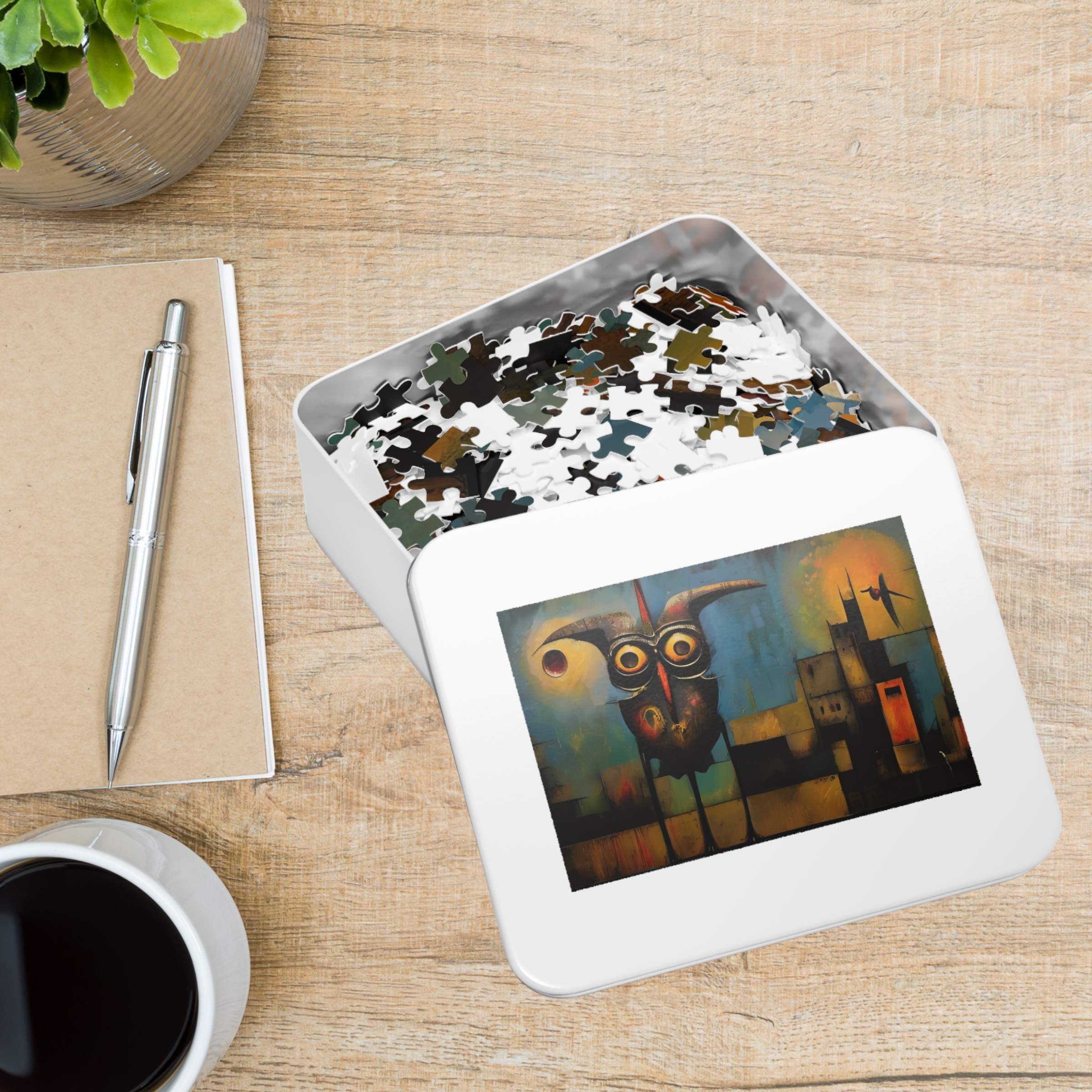 Surreal Owl in the City Jigsaw Puzzle (30, 110, 252, 500,1000-Piece) product thumbnail image Surreal Owl in the City Jigsaw Puzzle (30, 110, 252, 500,1000-Piece) product thumbnail image