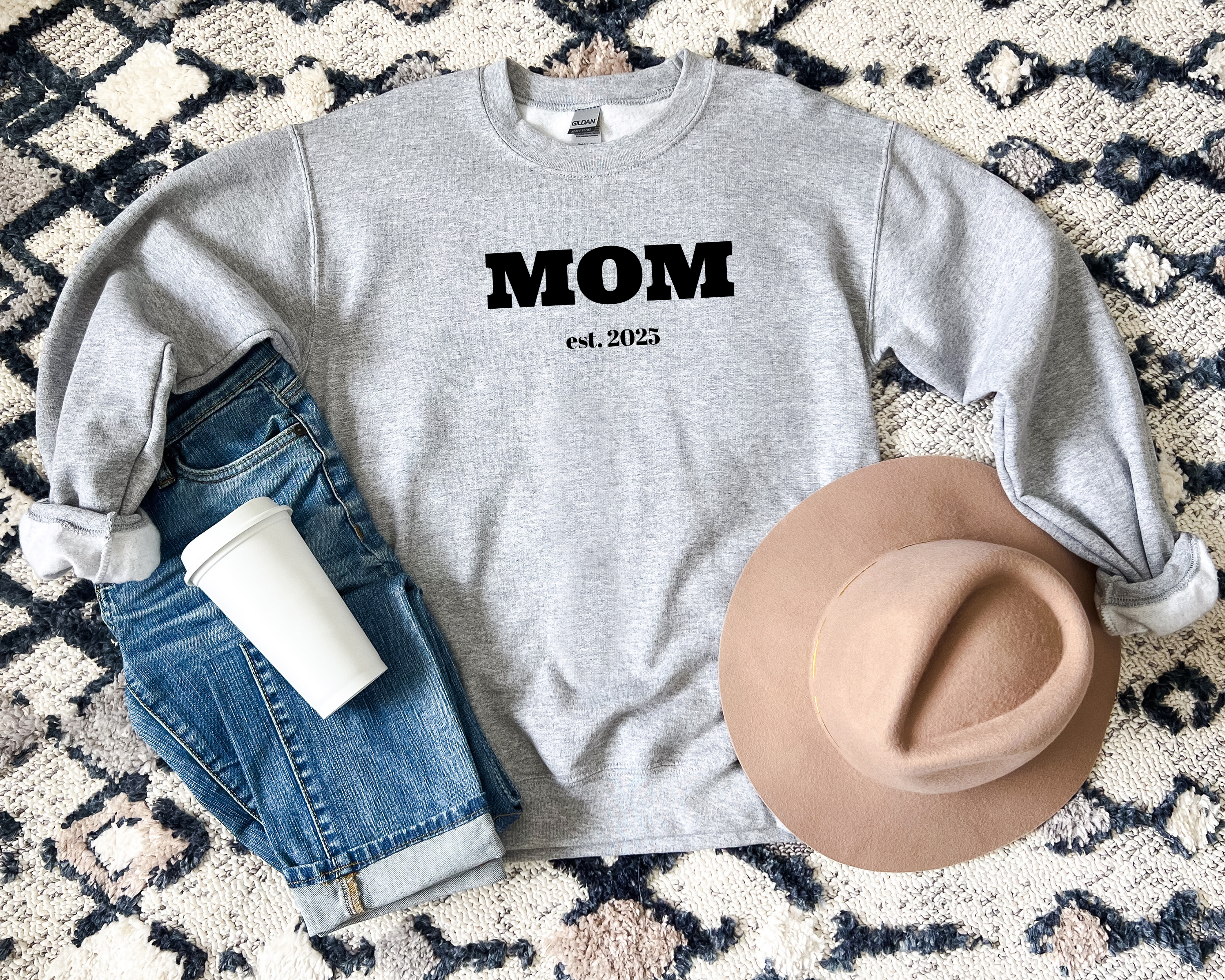 Mom est. 2025 sweatshirt, Mom est sweatshirt, New mom gift, Baby shower gift, Mother's Day gift product thumbnail image Mom est. 2025 sweatshirt, Mom est sweatshirt, New mom gift, Baby shower gift, Mother's Day gift product thumbnail image