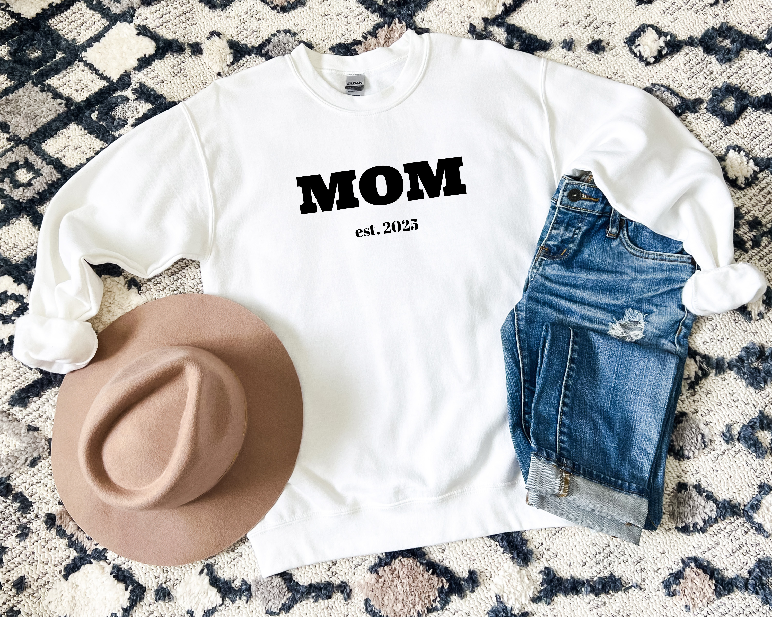 Mom est. 2025 sweatshirt, Mom est sweatshirt, New mom gift, Baby shower gift, Mother's Day gift product thumbnail image Mom est. 2025 sweatshirt, Mom est sweatshirt, New mom gift, Baby shower gift, Mother's Day gift product thumbnail image