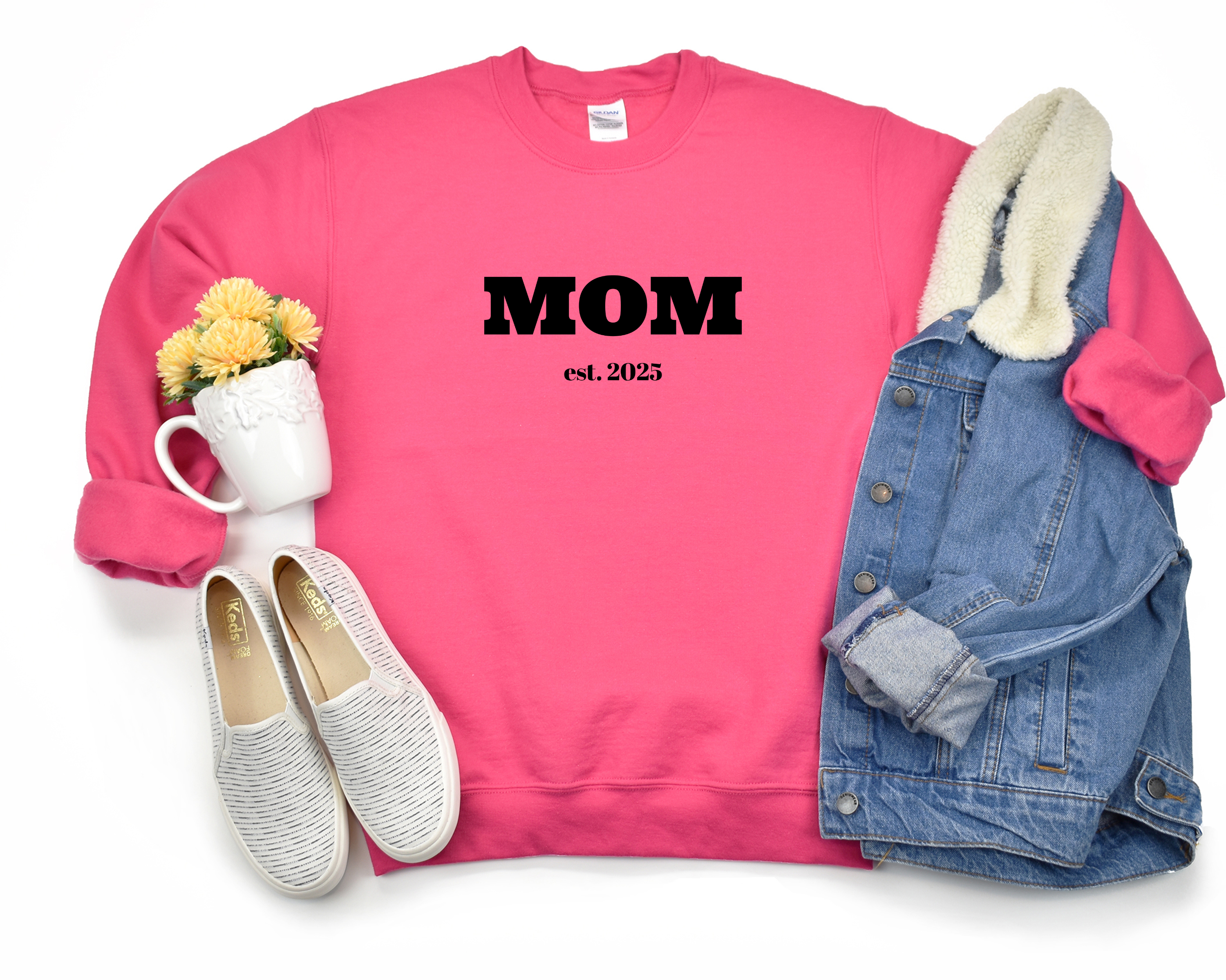 Mom est. 2025 sweatshirt, Mom est sweatshirt, New mom gift, Baby shower gift, Mother's Day gift product thumbnail image Mom est. 2025 sweatshirt, Mom est sweatshirt, New mom gift, Baby shower gift, Mother's Day gift product thumbnail image