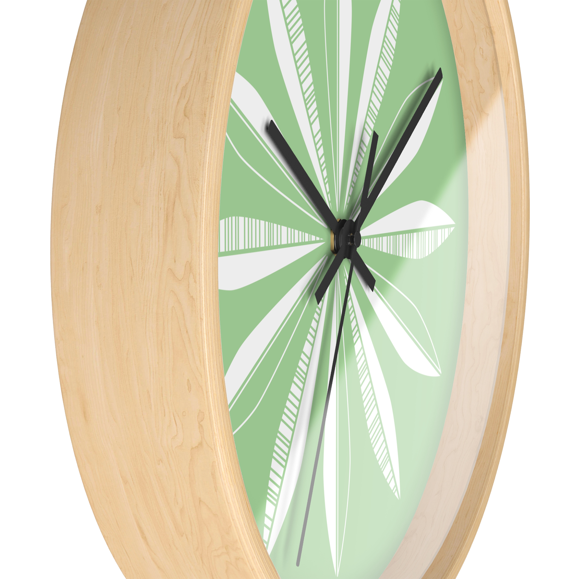 Retro Feather Wall Clock in Jadeite product thumbnail image Retro Feather Wall Clock in Jadeite product thumbnail image