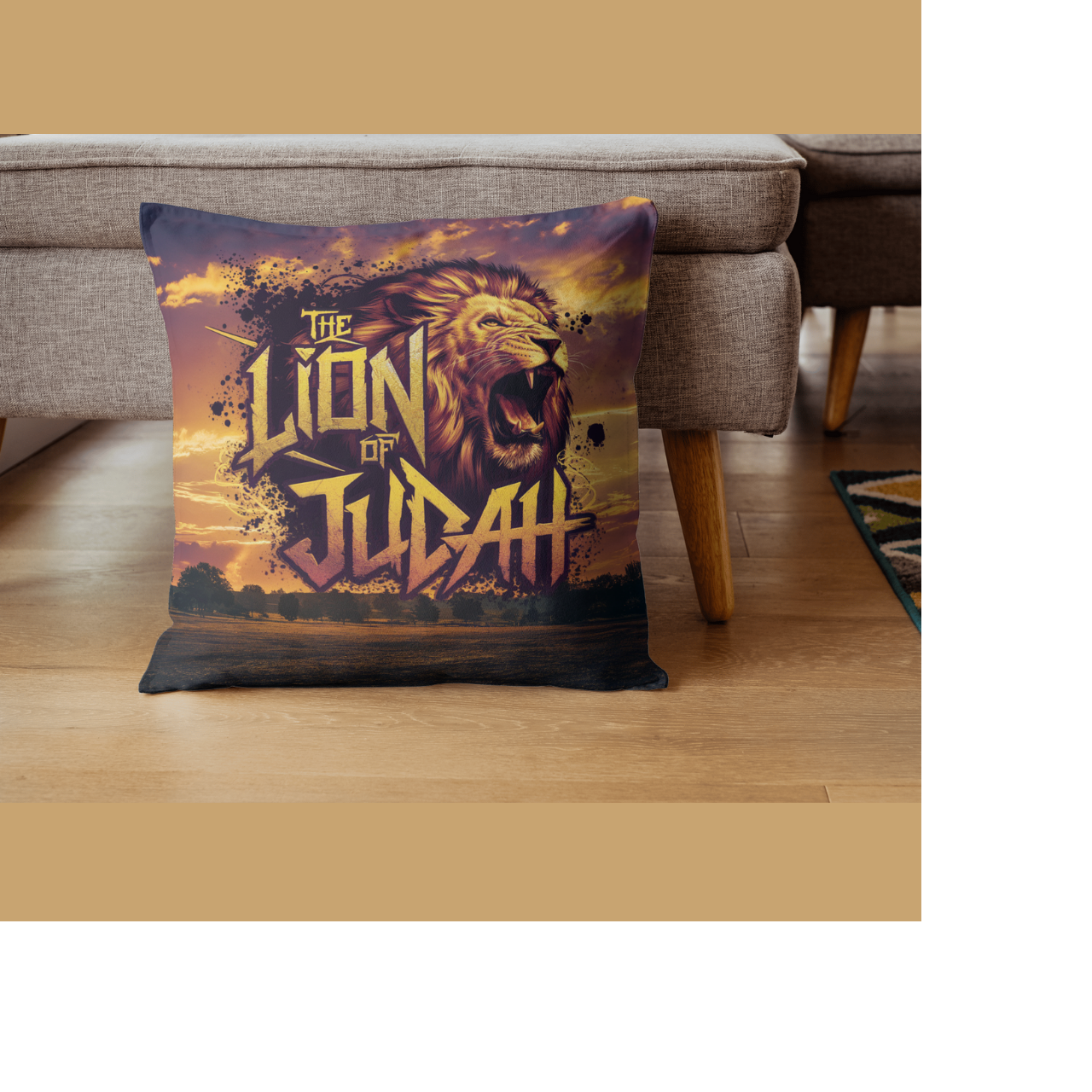 " The Lion of Judah" /Faux Suede Square Pillow " The Lion of Judah" /Faux Suede Square Pillow