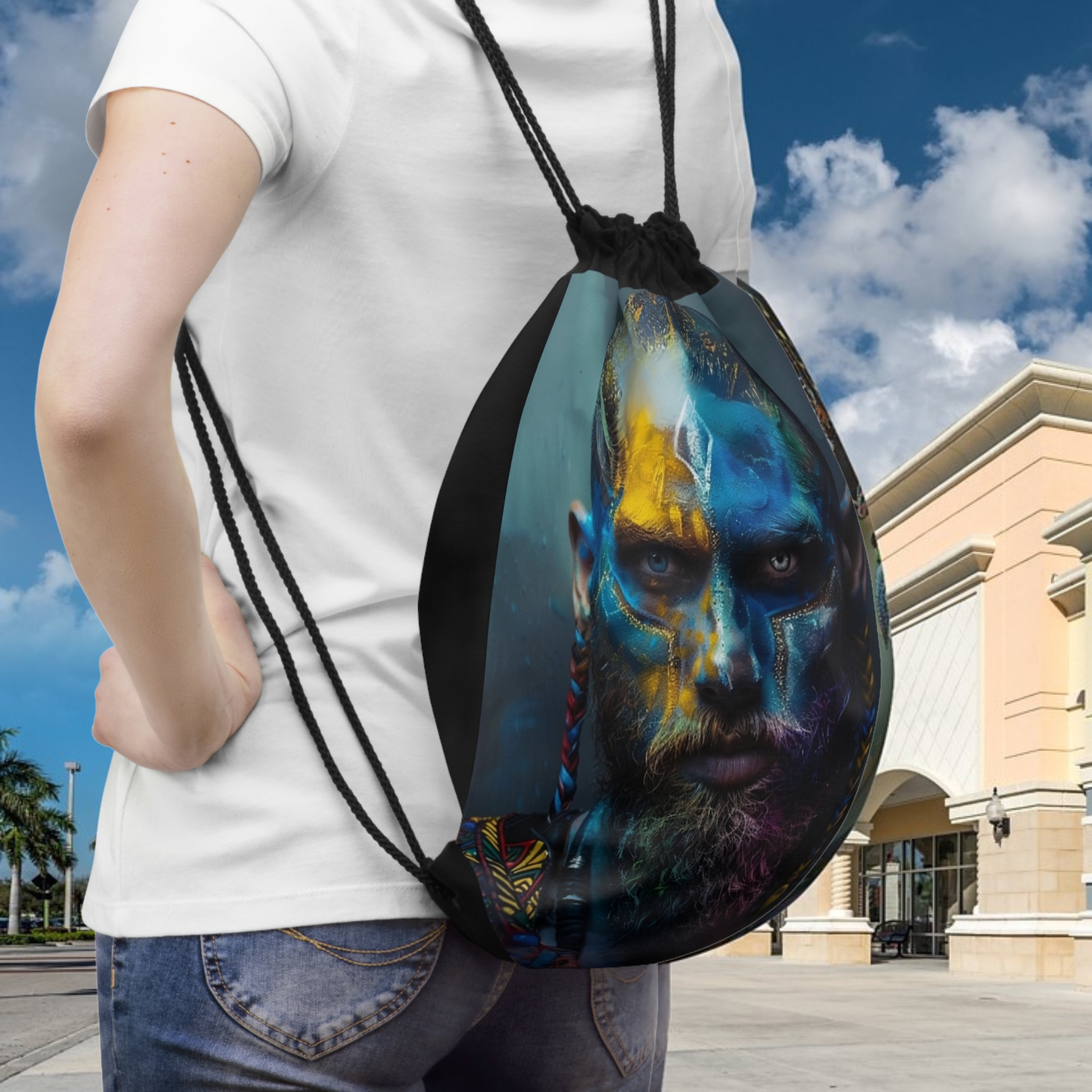 Celtic Warrior Portrait Drawstring Bag product thumbnail image Celtic Warrior Portrait Drawstring Bag product thumbnail image