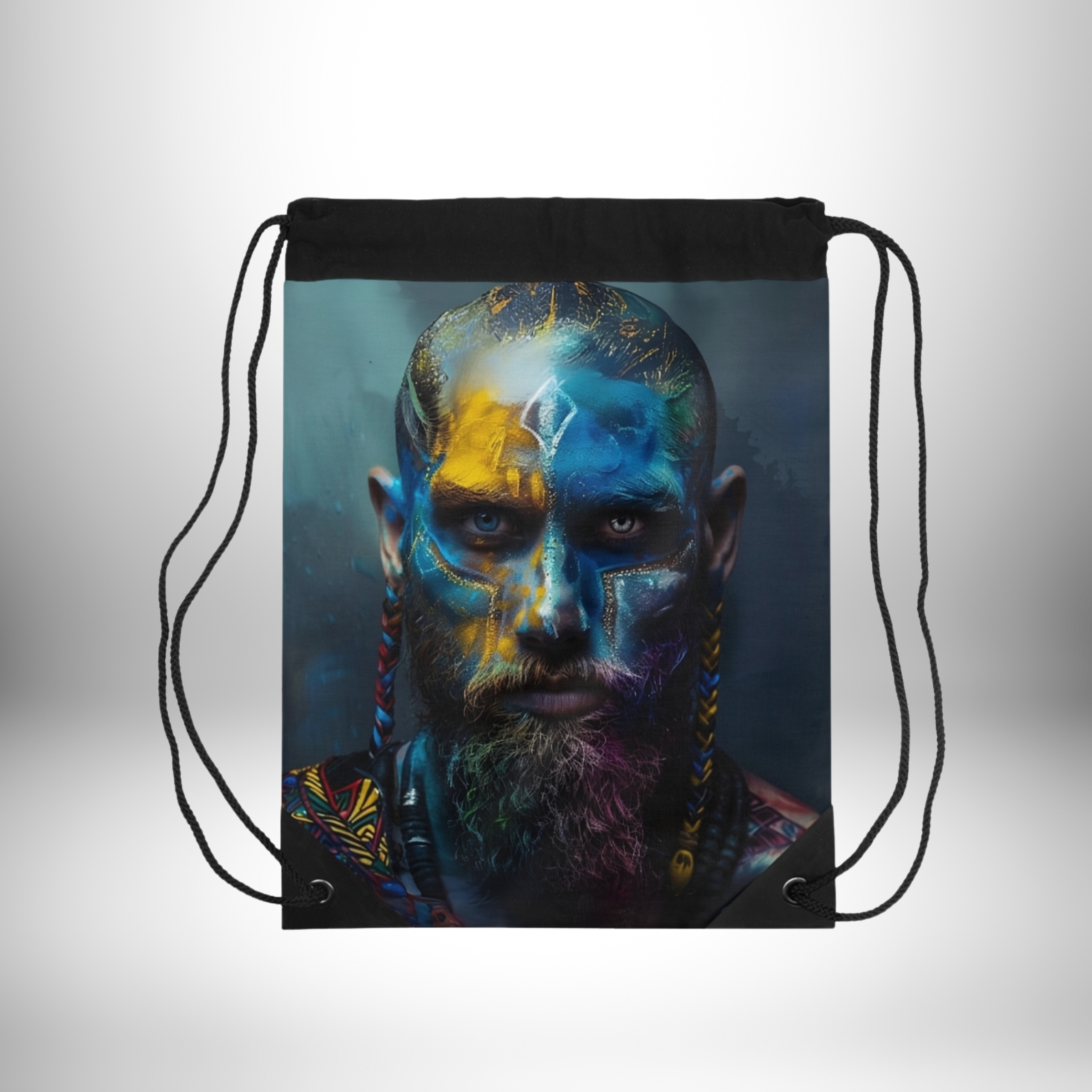Celtic Warrior Portrait Drawstring Bag product thumbnail image Celtic Warrior Portrait Drawstring Bag product thumbnail image