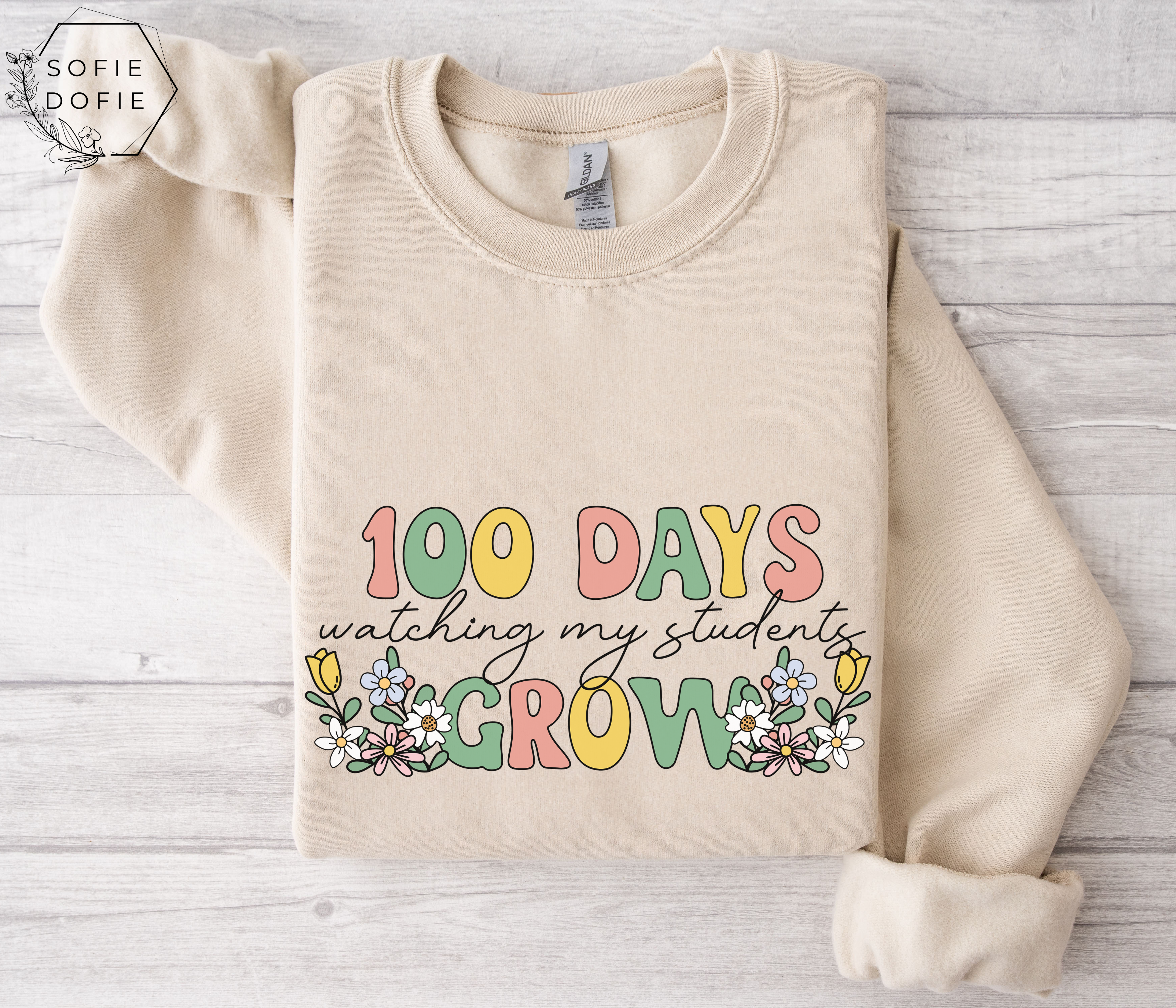 Teacher 100 Days of School Sweatshirt, 100 Day Sweatshirt, 100th Day Of School Celebration, Teacher Team Sweatshirts, Cute Teacher Gift