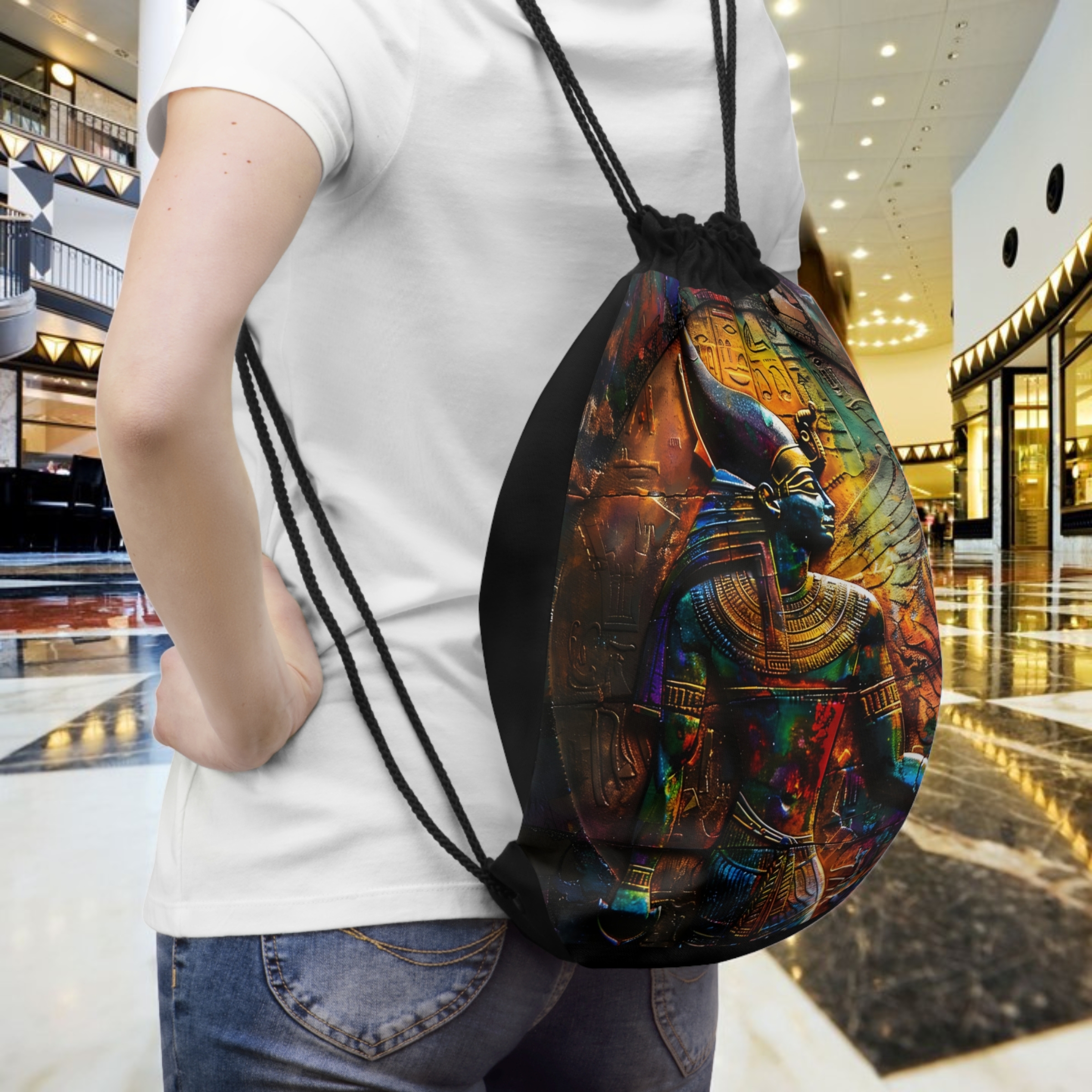 Egyptian Pharaoh Drawstring Bag