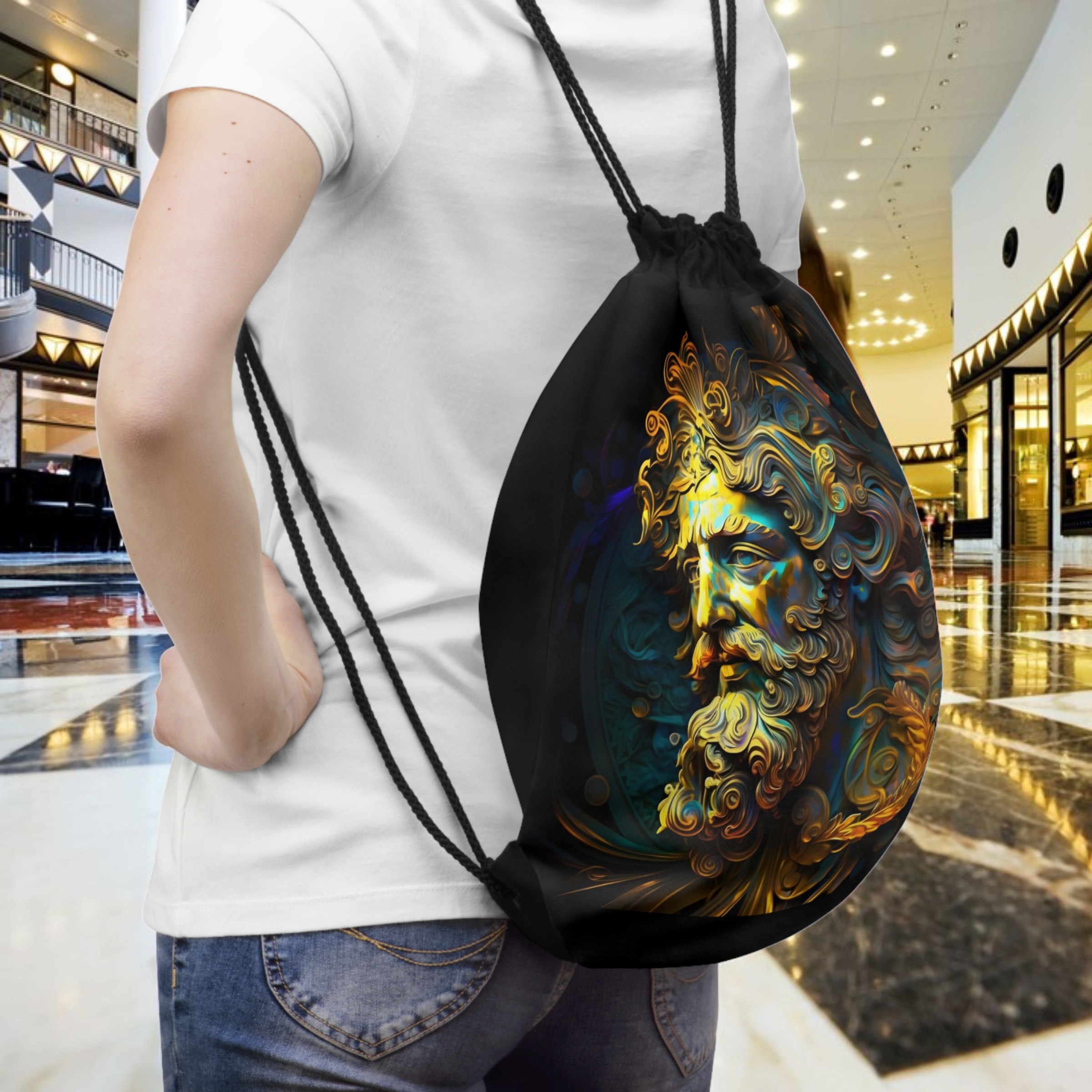 Zeus Mythologycal Greek God Drawstring Bag product thumbnail image Zeus Mythologycal Greek God Drawstring Bag product thumbnail image