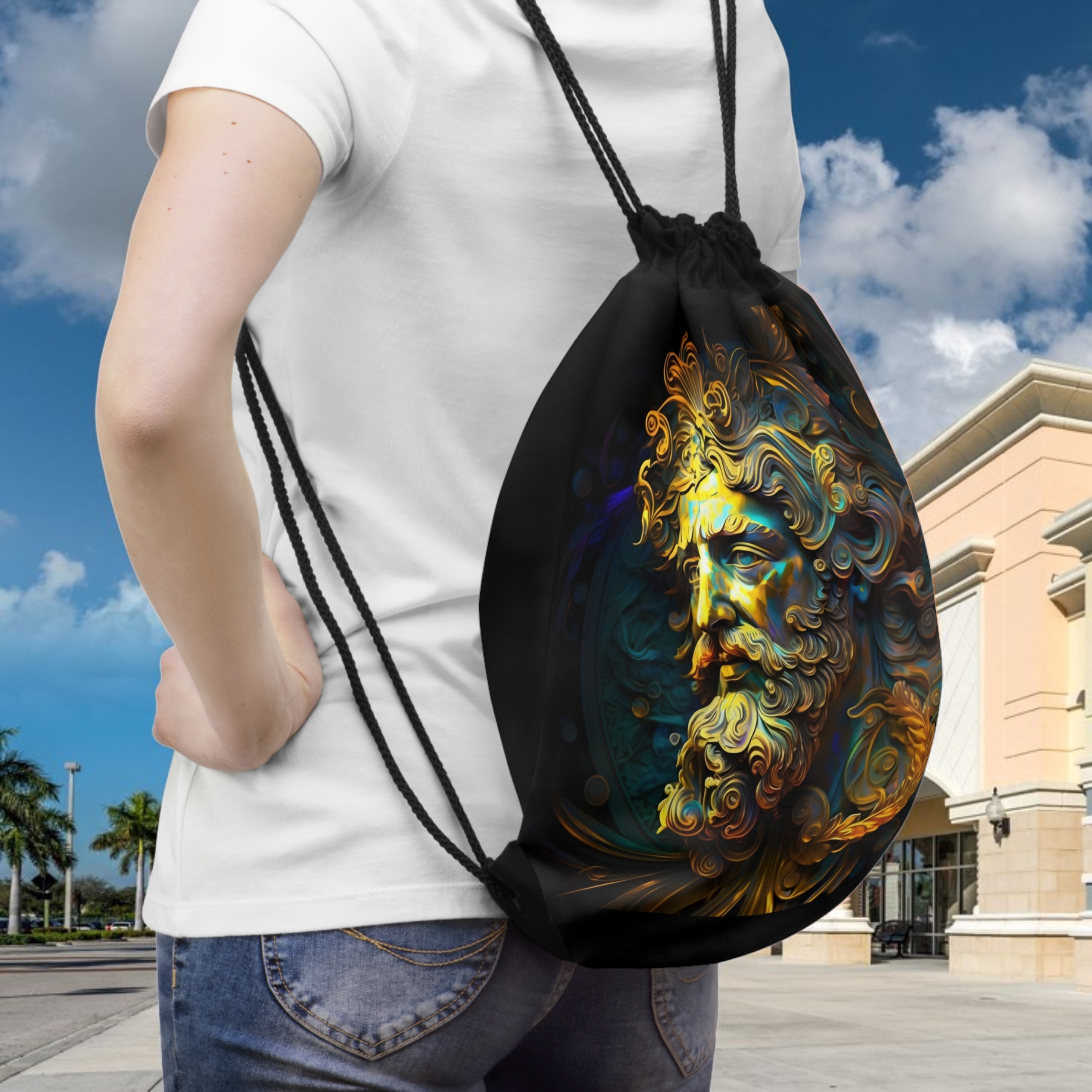Zeus Mythologycal Greek God Drawstring Bag product thumbnail image Zeus Mythologycal Greek God Drawstring Bag product thumbnail image