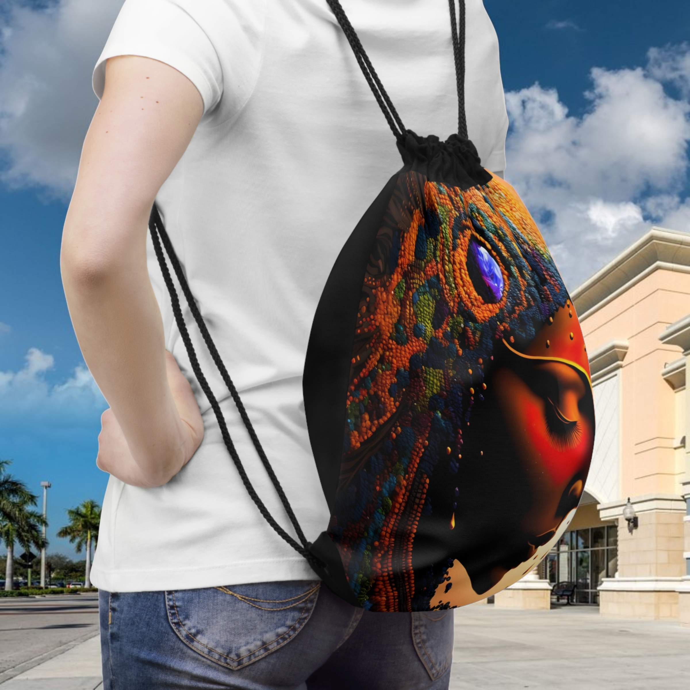 Mythical African Queen Drawstring Bag product thumbnail image Mythical African Queen Drawstring Bag product thumbnail image