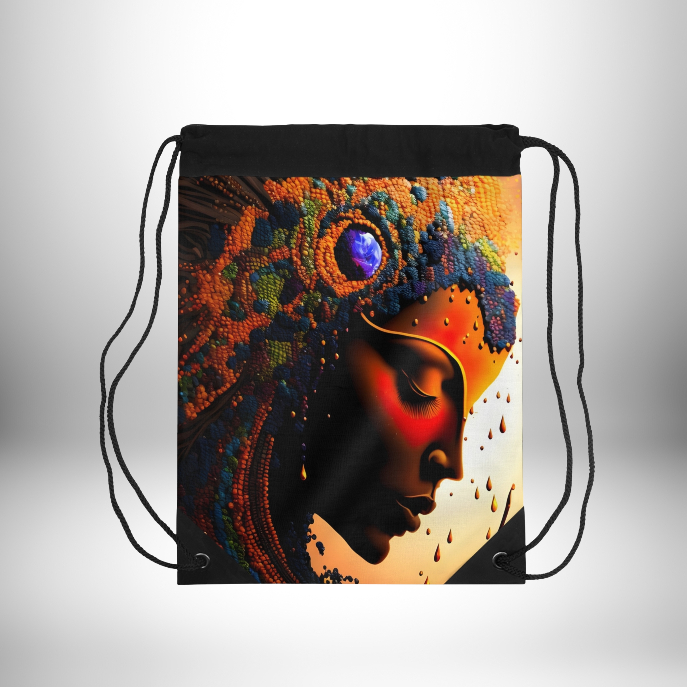 Mythical African Queen Drawstring Bag product thumbnail image Mythical African Queen Drawstring Bag product thumbnail image