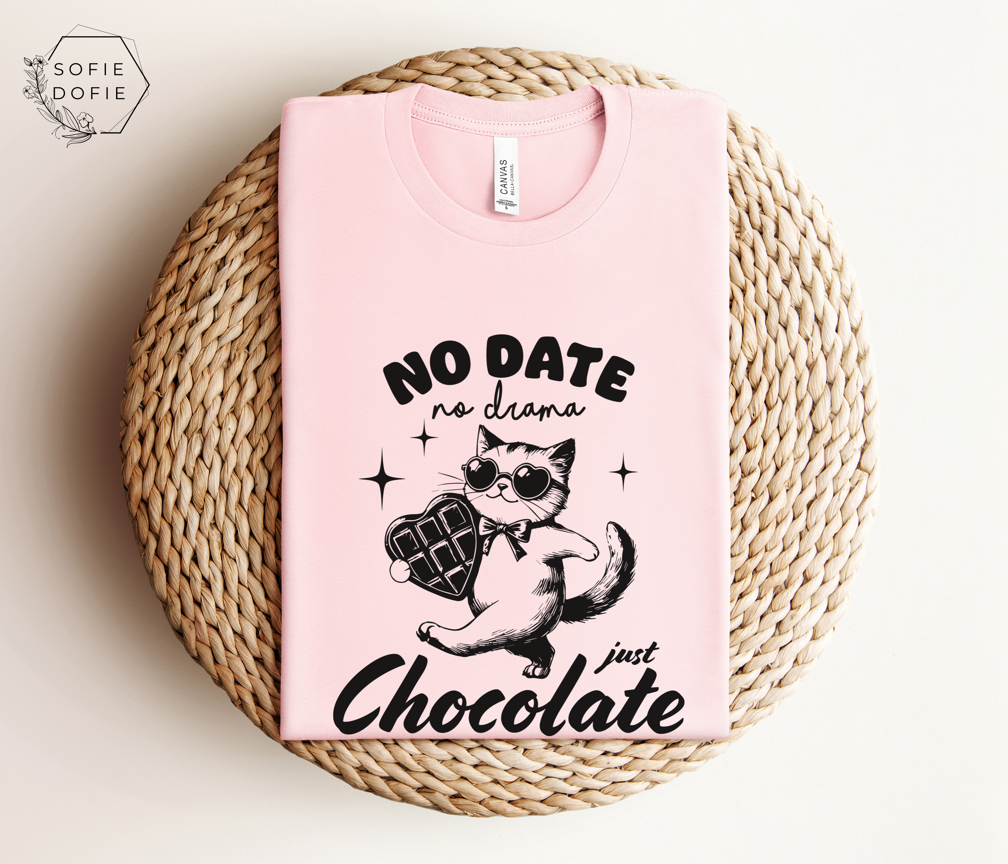 Unisex Jersey Tee - No Date No Drama Just Chocolate Valentine's Day Shirt