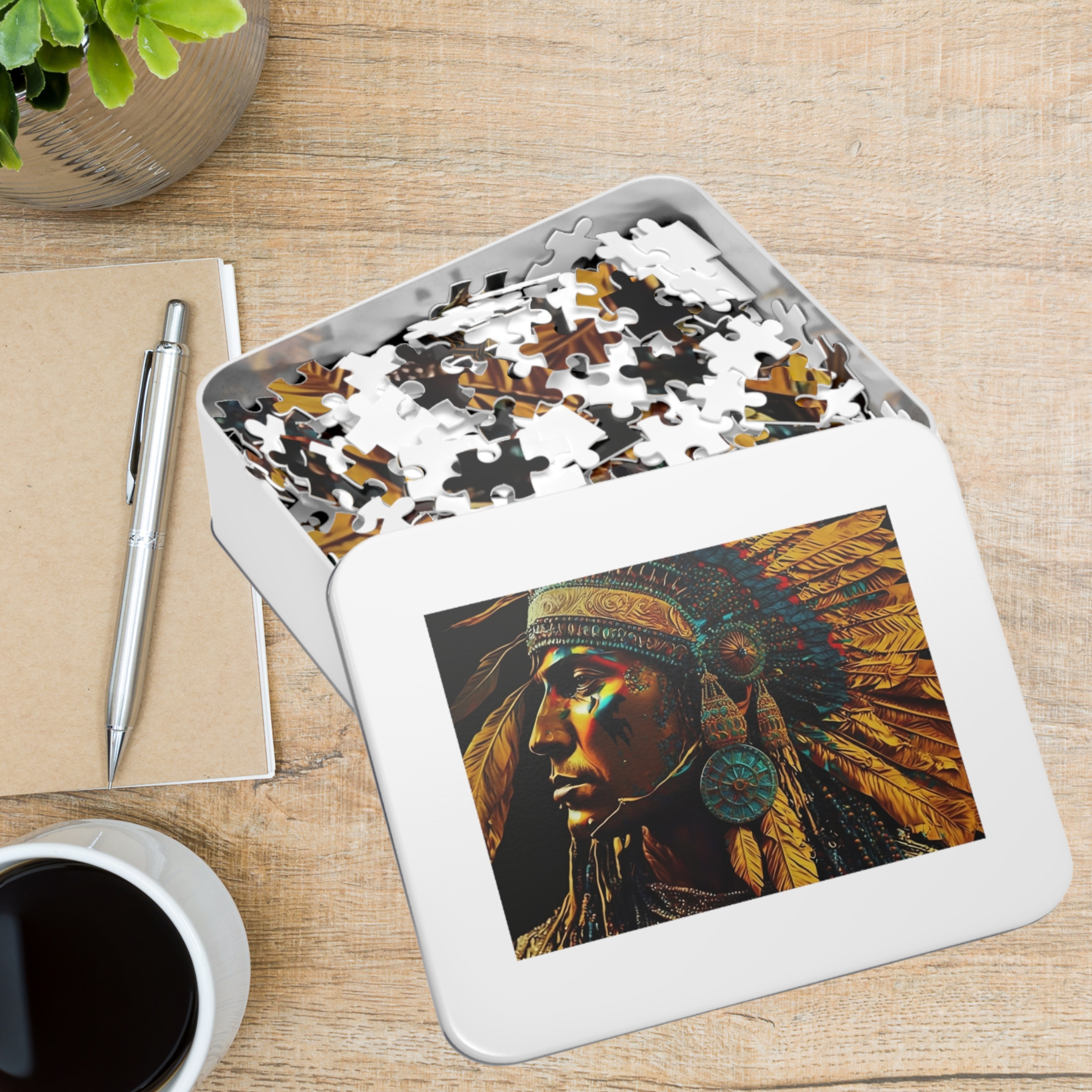 Sioux Warrior Jigsaw Puzzle (30, 110, 252, 500,1000-Piece)