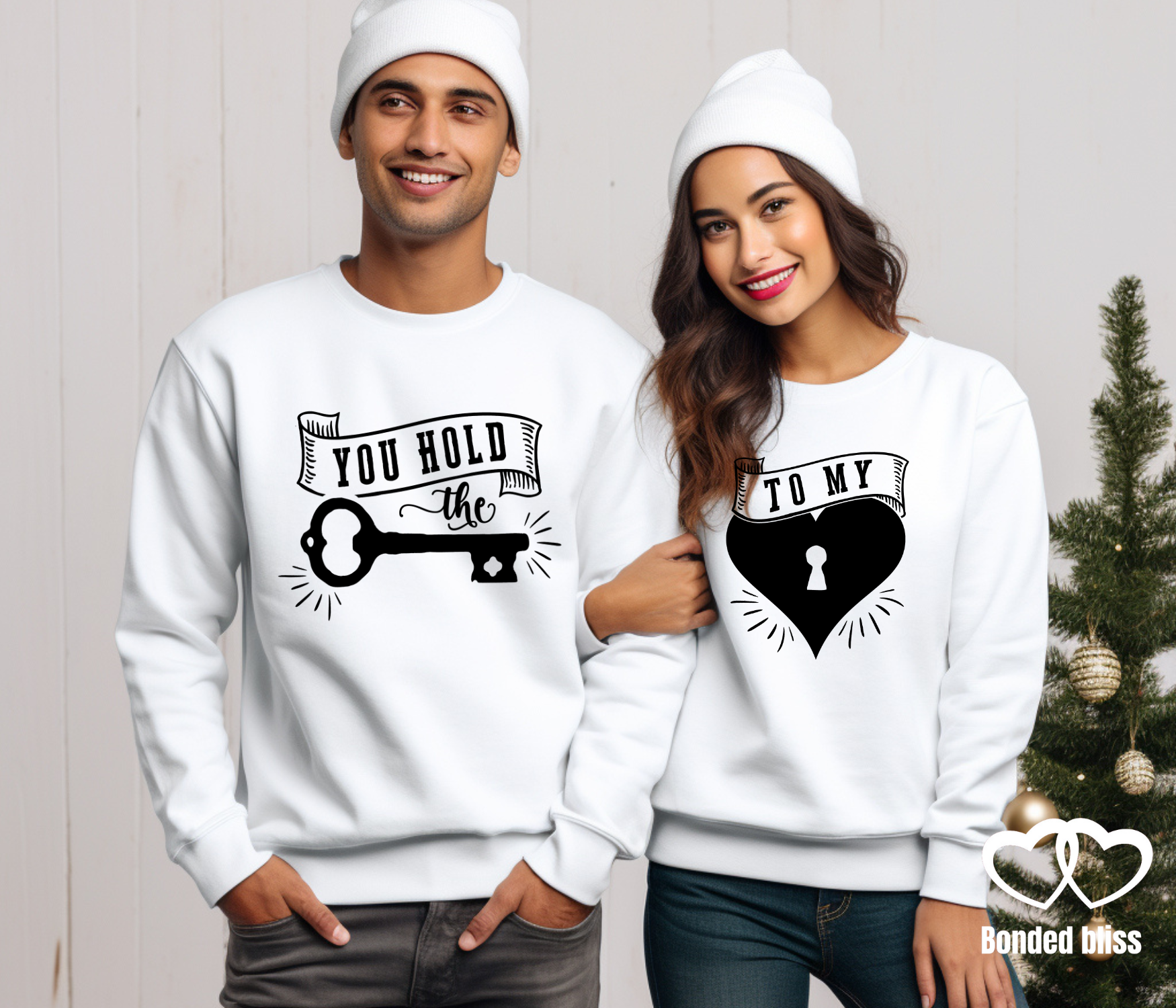 Matching Couple Sweatshirts - You Hold the Key to My Heart" Matching Couple Sweatshirts - You Hold the Key to My Heart"