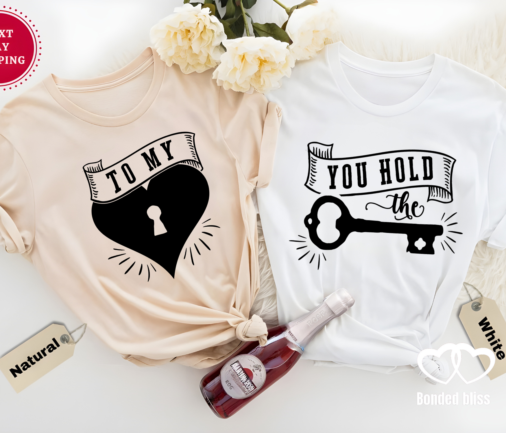 Matching Couples T-Shirt Set – 'To My Heart & Key to My Heart' T-shirt Matching Couples T-Shirt Set – 'To My Heart & Key to My Heart' T-shirt