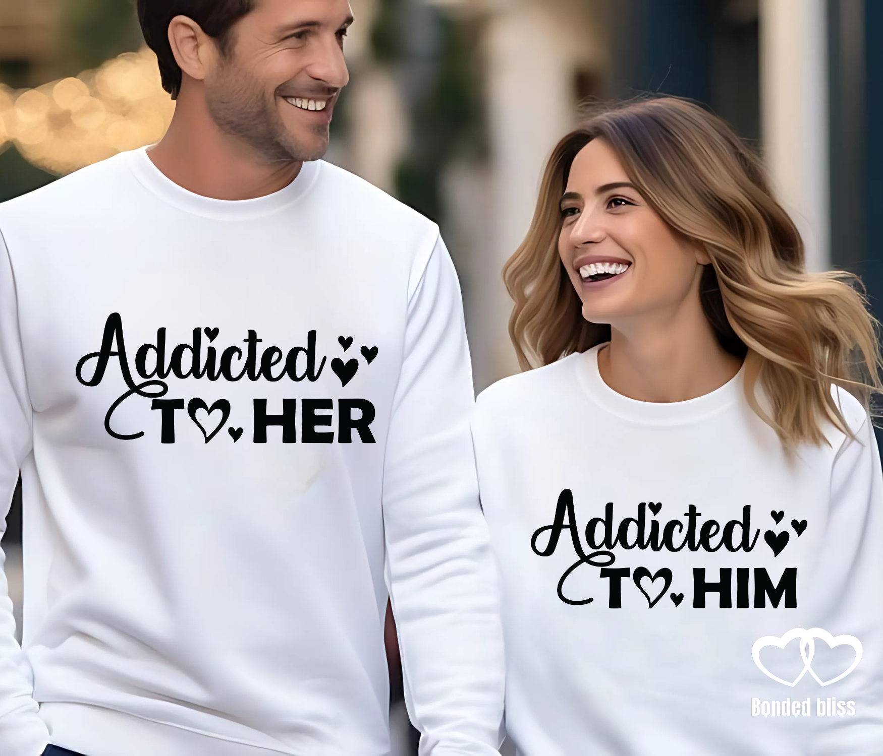 Addicted to Love Couple Sweatshirts Addicted to Love Couple Sweatshirts