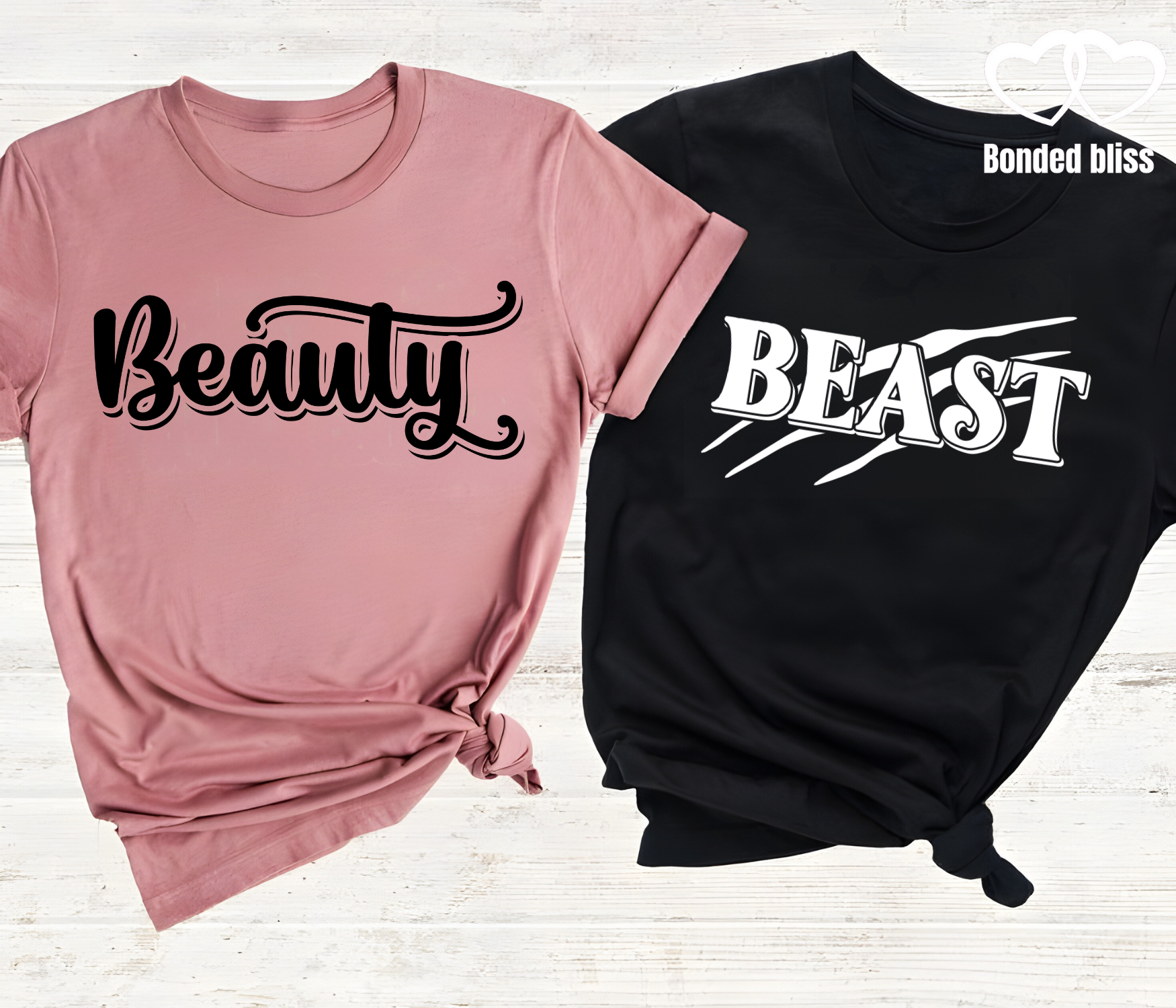 Couples "Beauty &amp; Beast" Matching T-Shirts