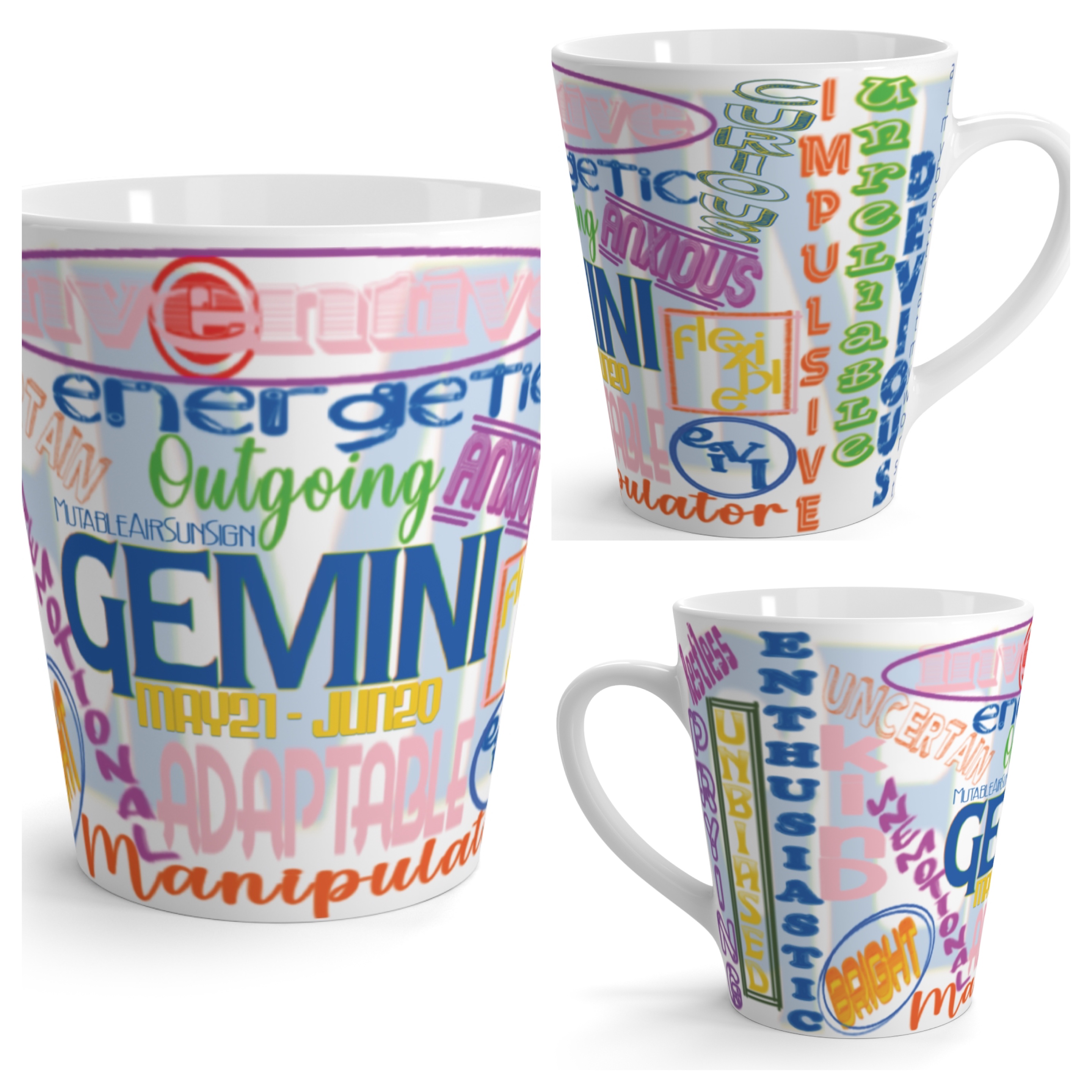 Gemini Traits Latte Mug 12oz Gemini Traits Latte Mug 12oz